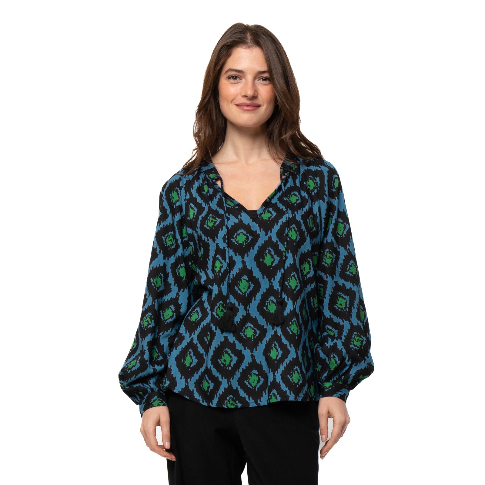 Marlene Top Ikat - Blue BLUE