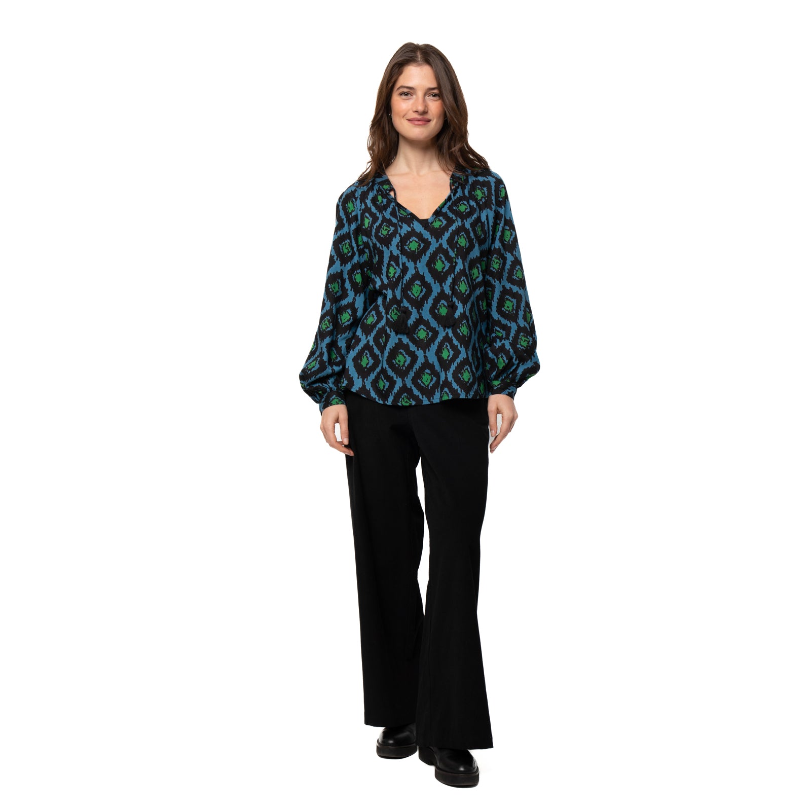 Marlene Top Ikat - Blue BLUE
