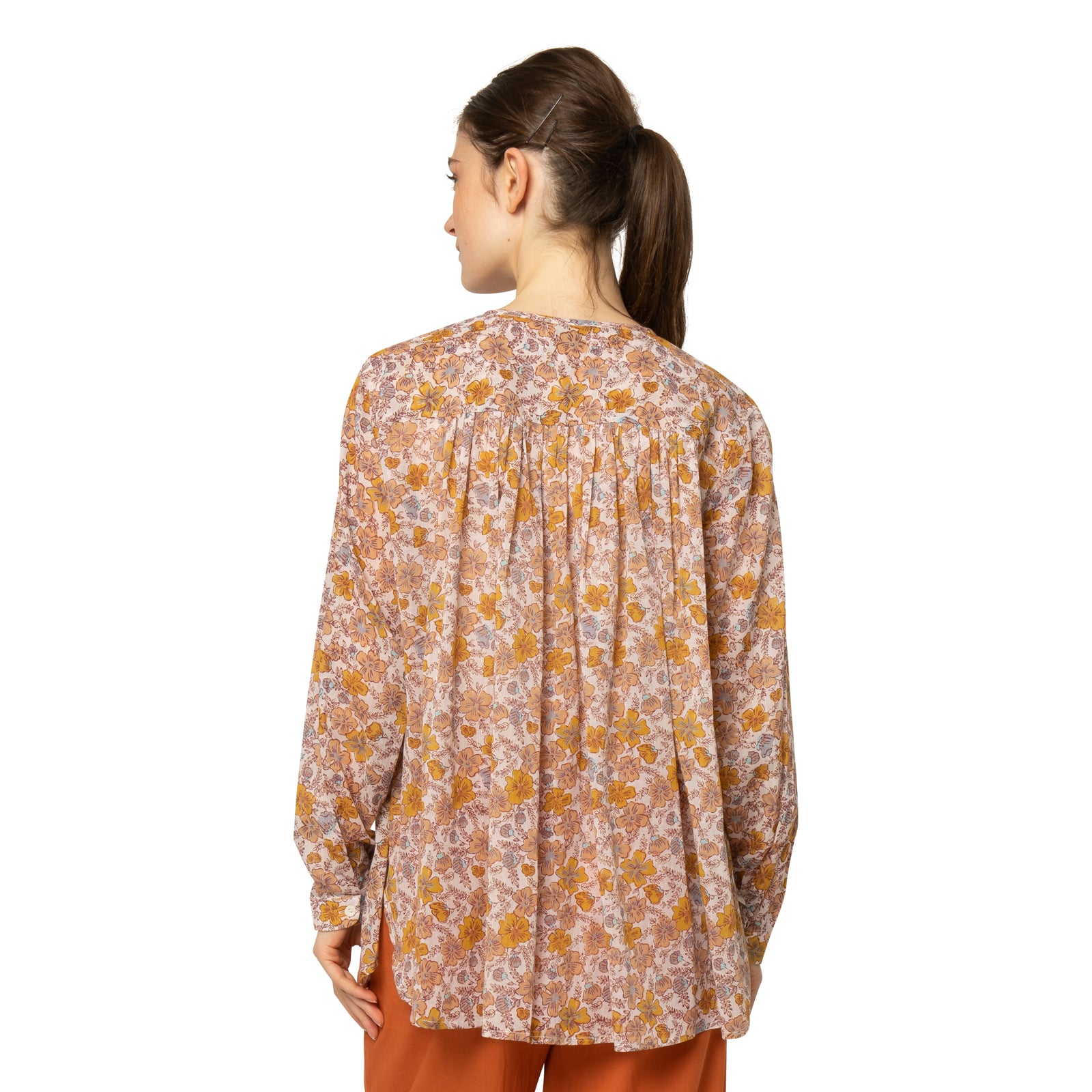 Chloe Shirt Georgette 100% Coton - Orange ORANGE