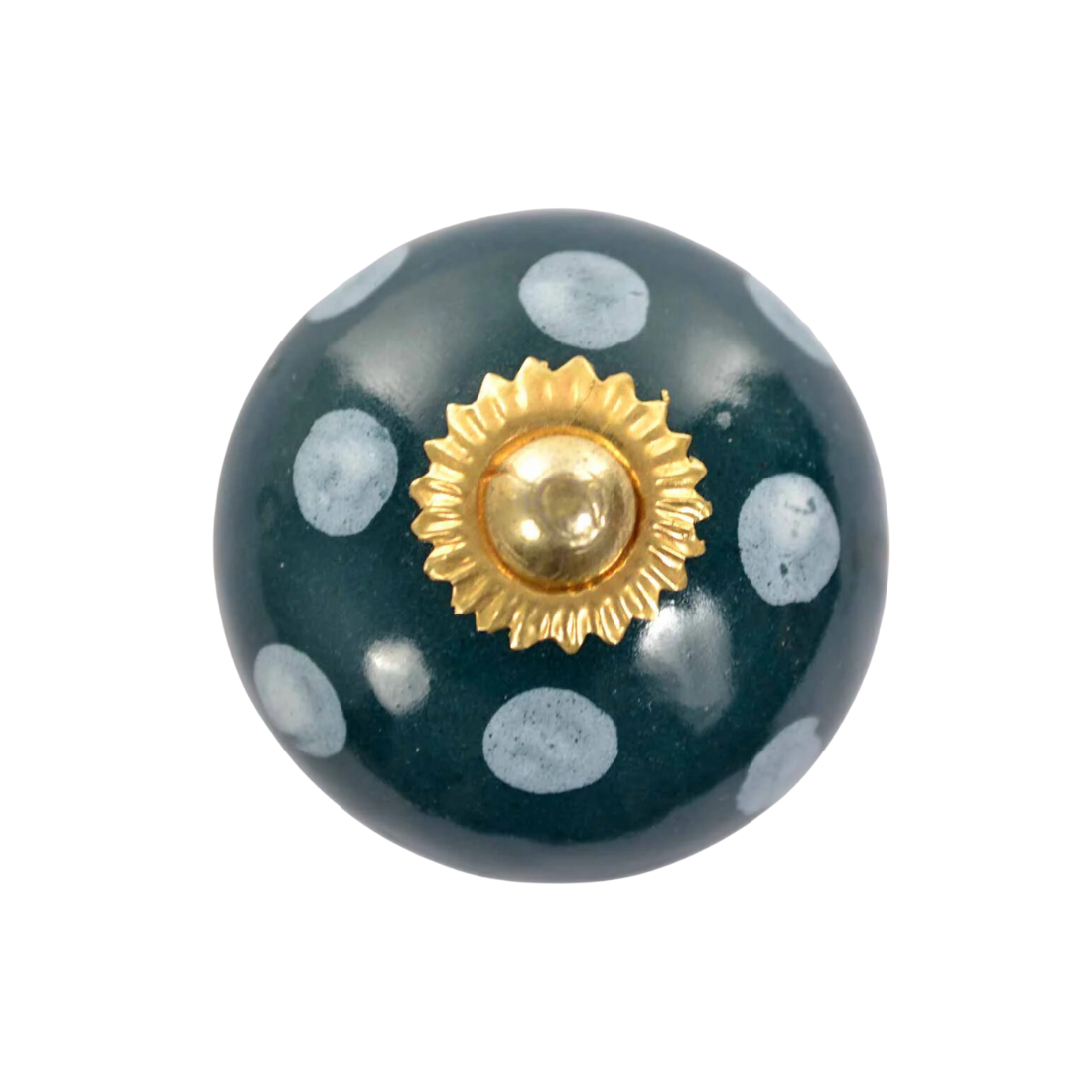 Dots furniture knob - Dark green