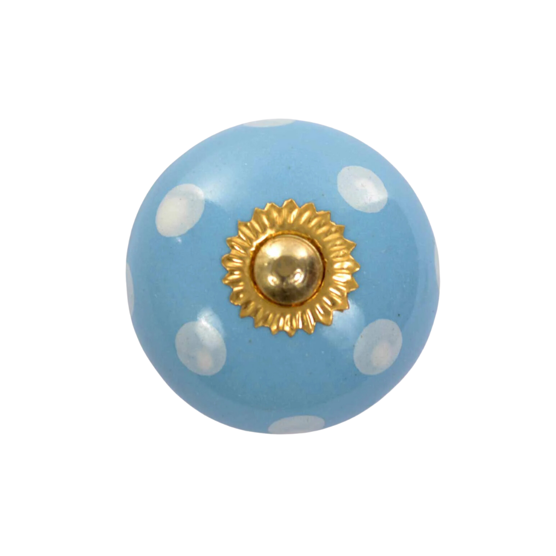 Bouton de meuble Pois - Turquoise