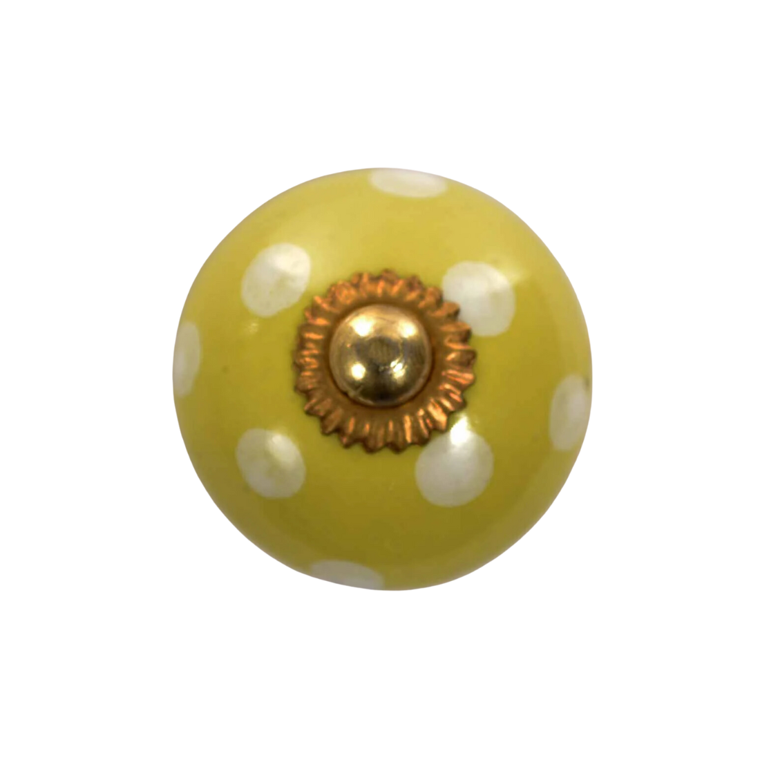 Dots furniture knob - Yellow