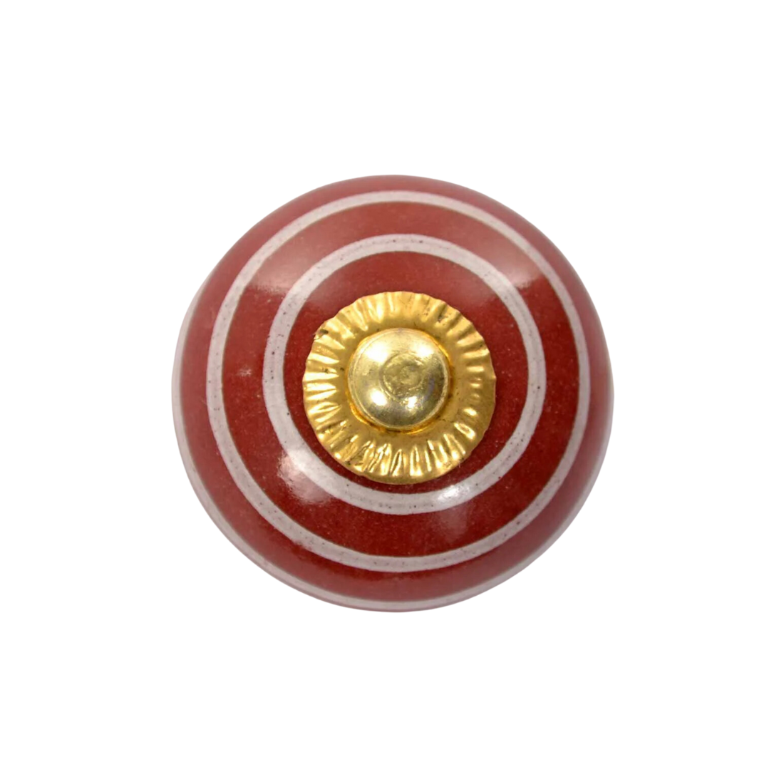 Striped furniture knob - Cherry