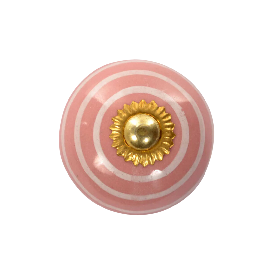 Striped furniture knob - Pink