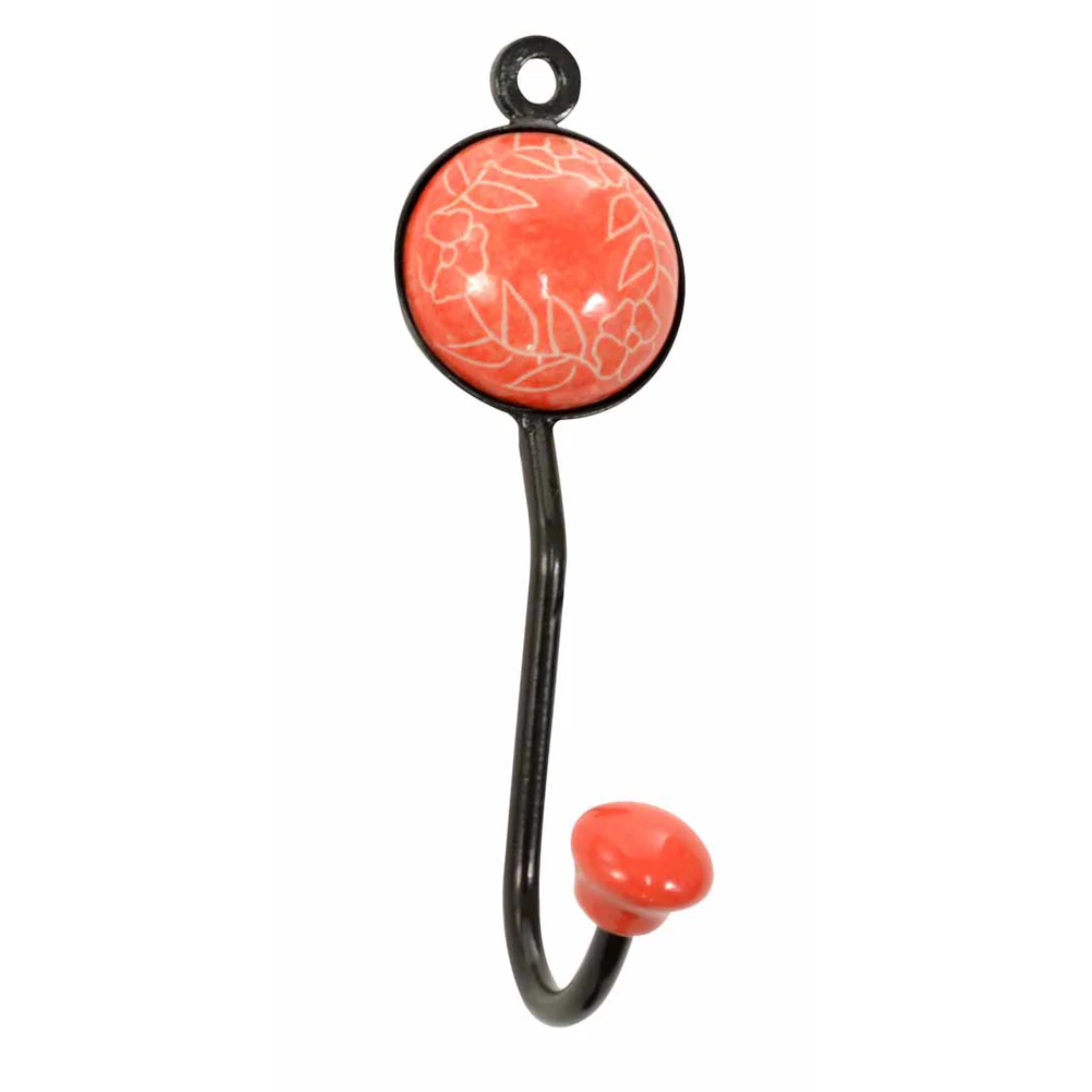 Ayati ceramic coat hook red 01