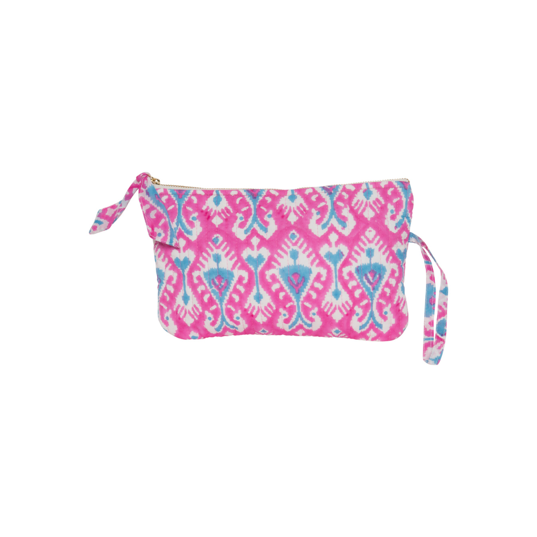 Ikat makeup bag 100% organic cotton - Pink