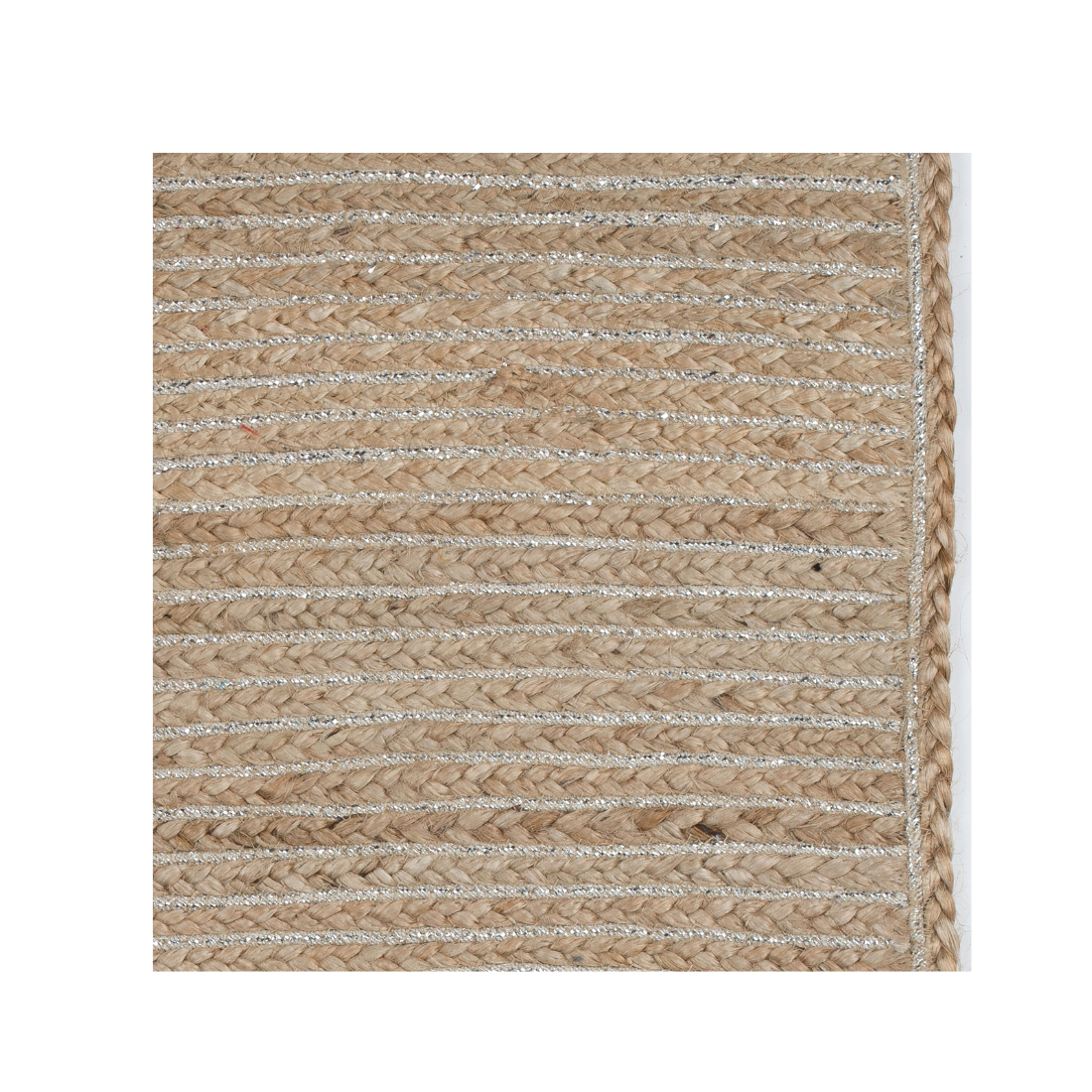 Tapis Jute Silver 60x90 Tisse Main - Argent