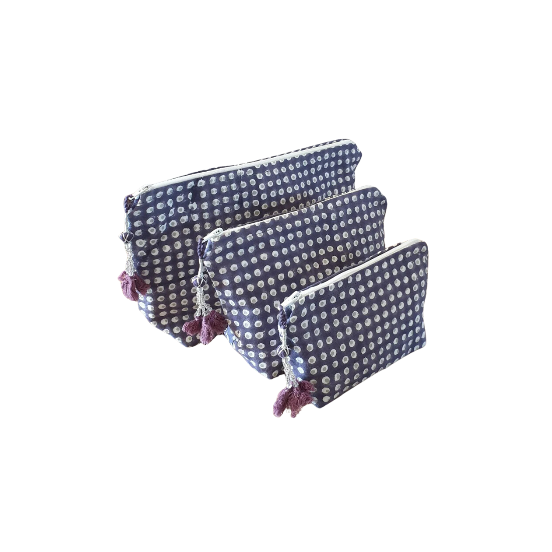 Dots GM Pouch 100% Organic Cotton - Purple