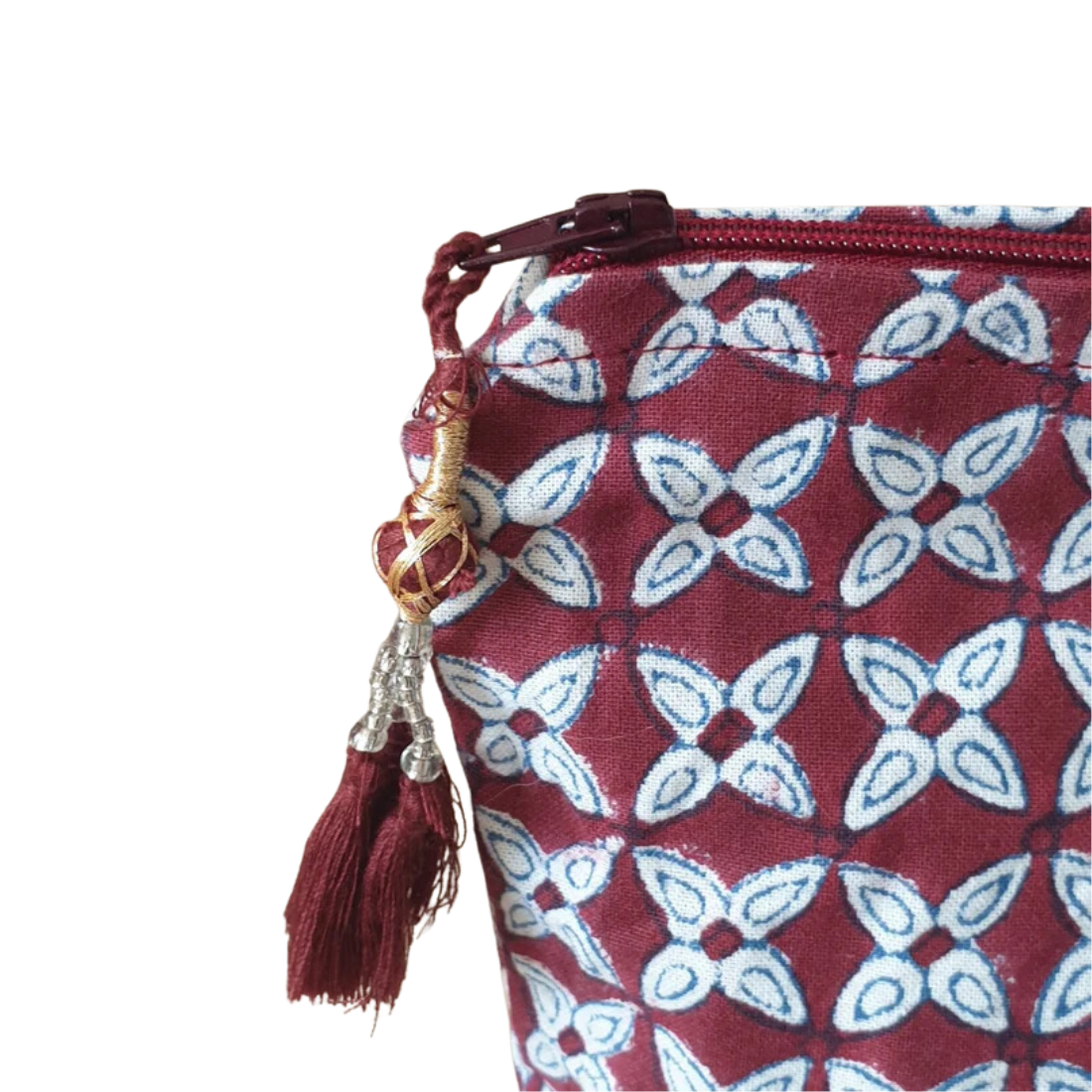 Pochette Pistil MM 100% coton bio - Dark red