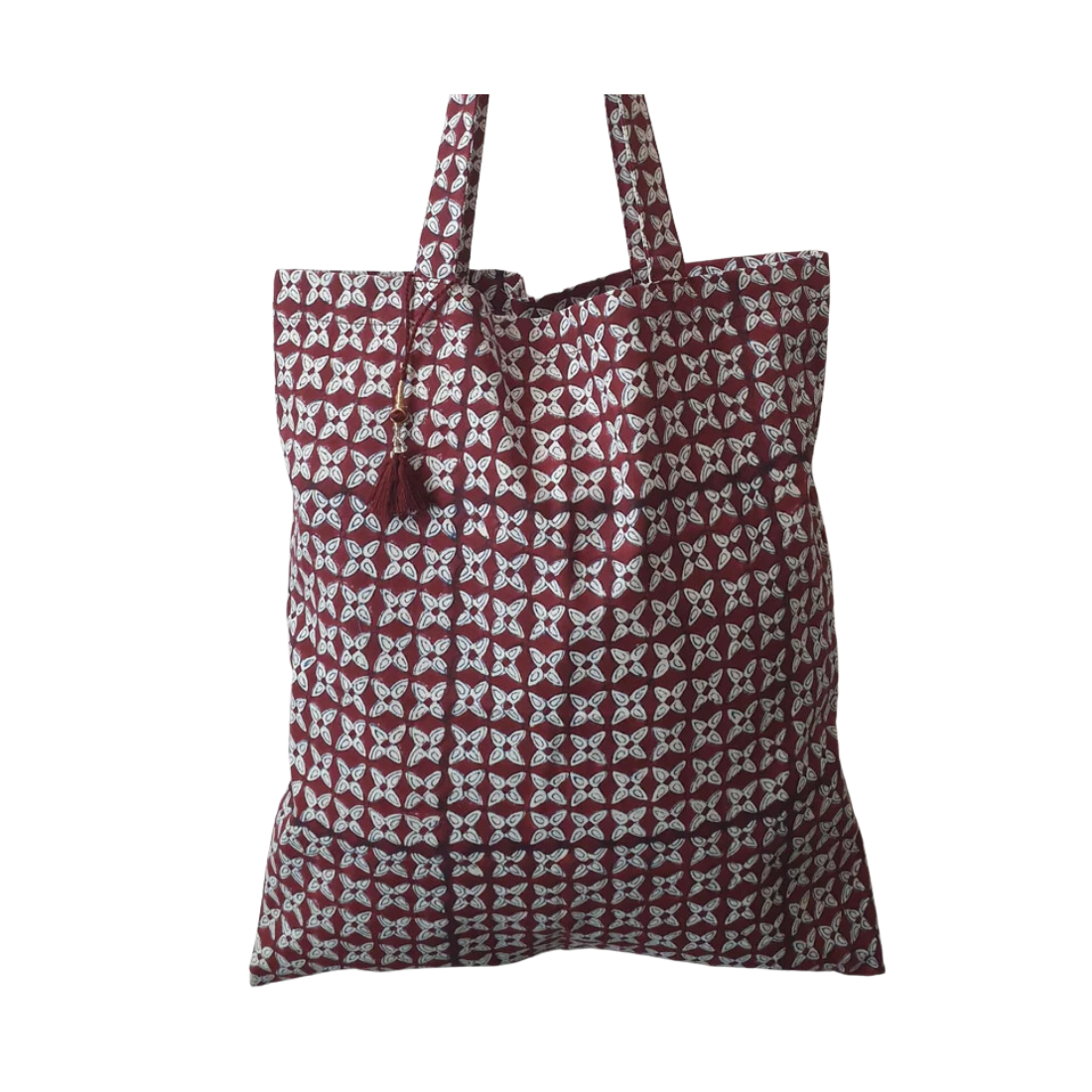 Tote Bag Pistil 100% Organic Cotton - Dark red