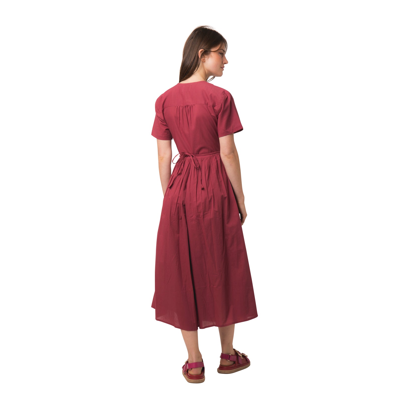 Alba Dress S.color 100% Coton - Rasberry RASBERRY