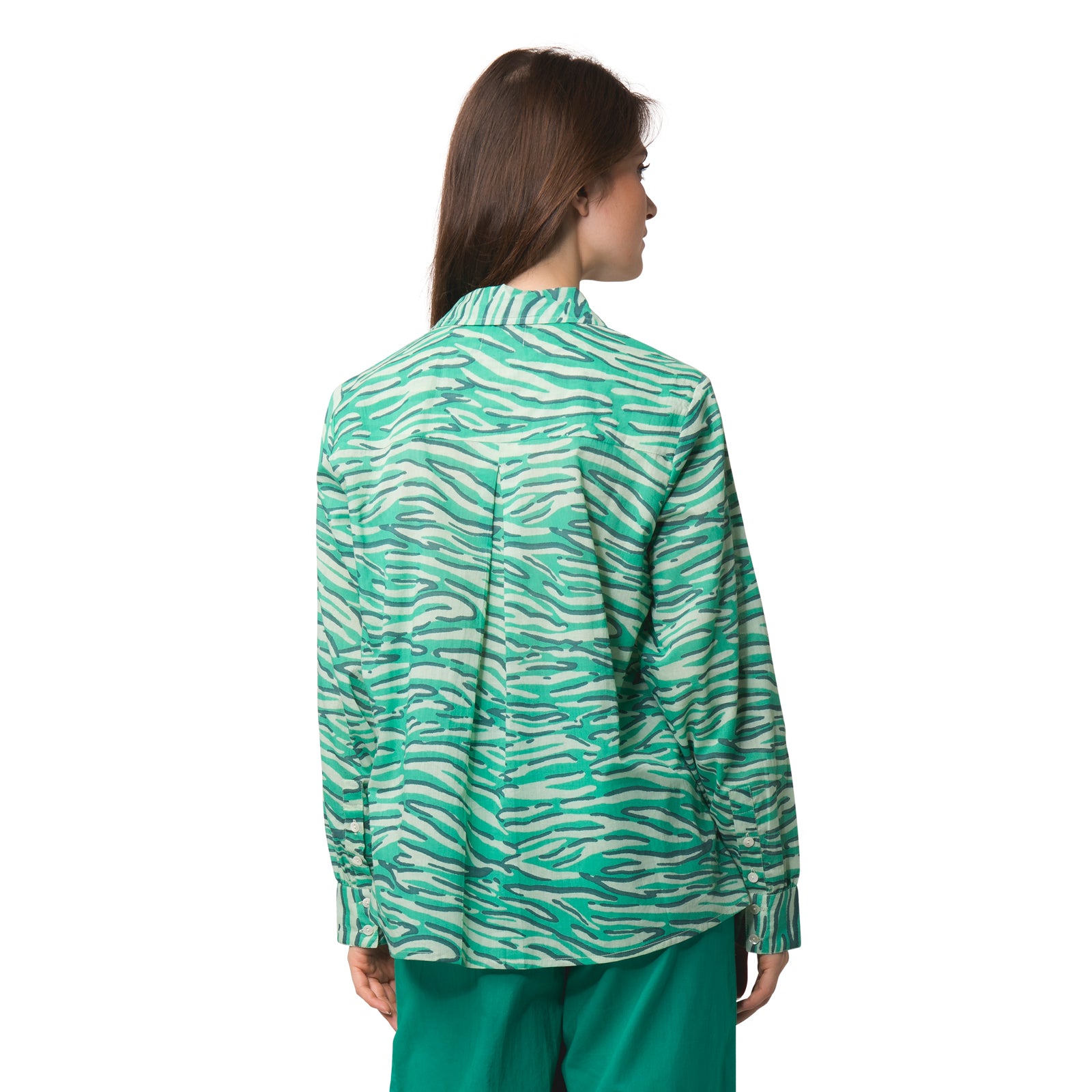 Alka Shirt Zebra 100% Coton - Green GREEN