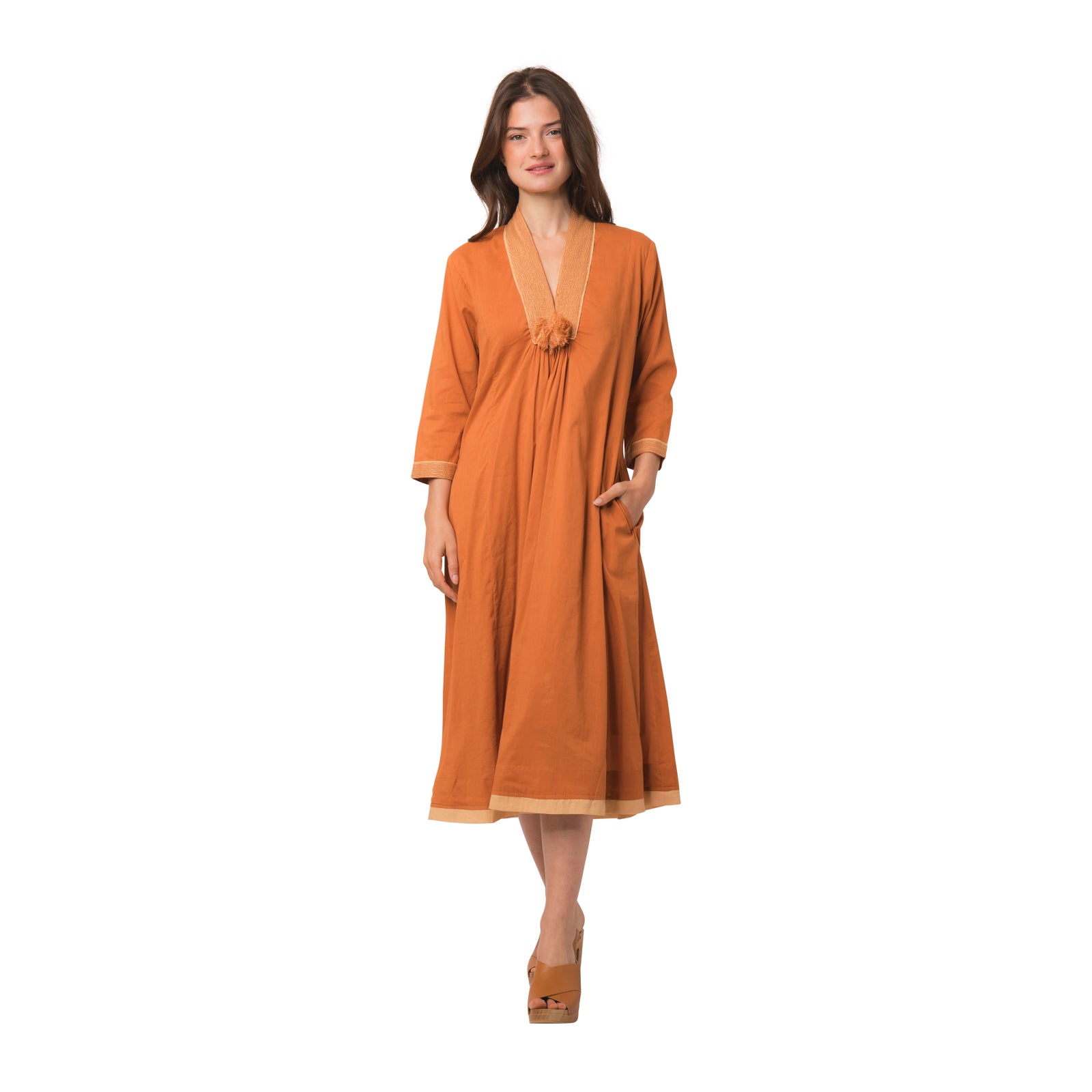 Anaelle Dress S.color 100% Coton - Toffee TOFFEE