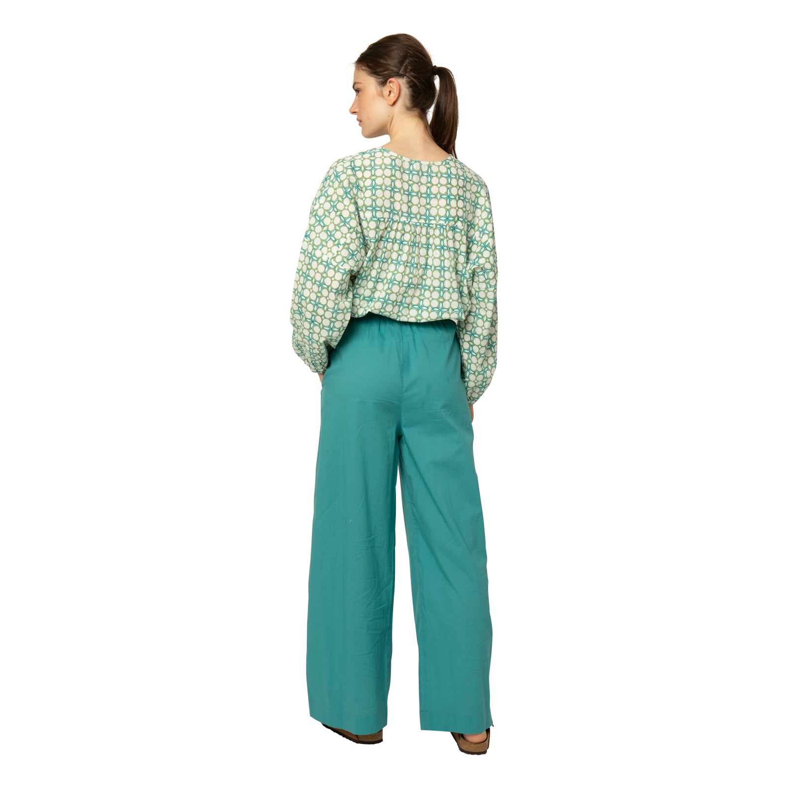 Anais Trousers 100% Coton - Green GREEN