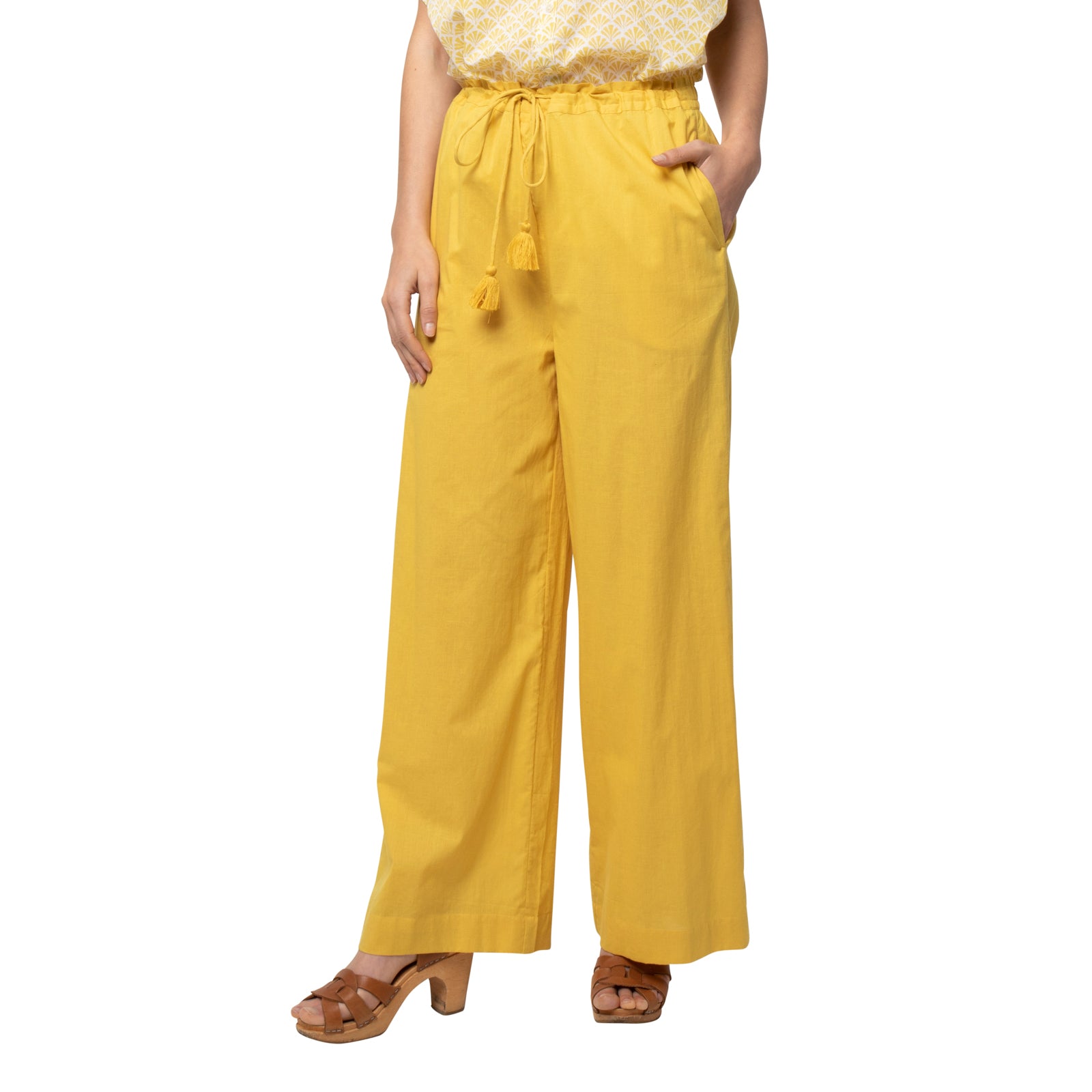 Anais Trousers 100% Coton - Ochre OCHRE