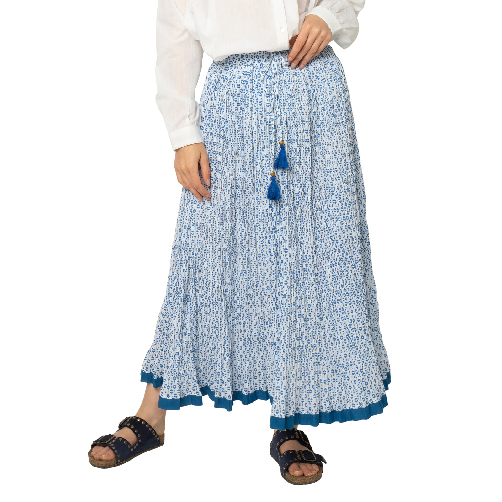 Anya Skirt Baori 100% Cotton - Blue BLUE