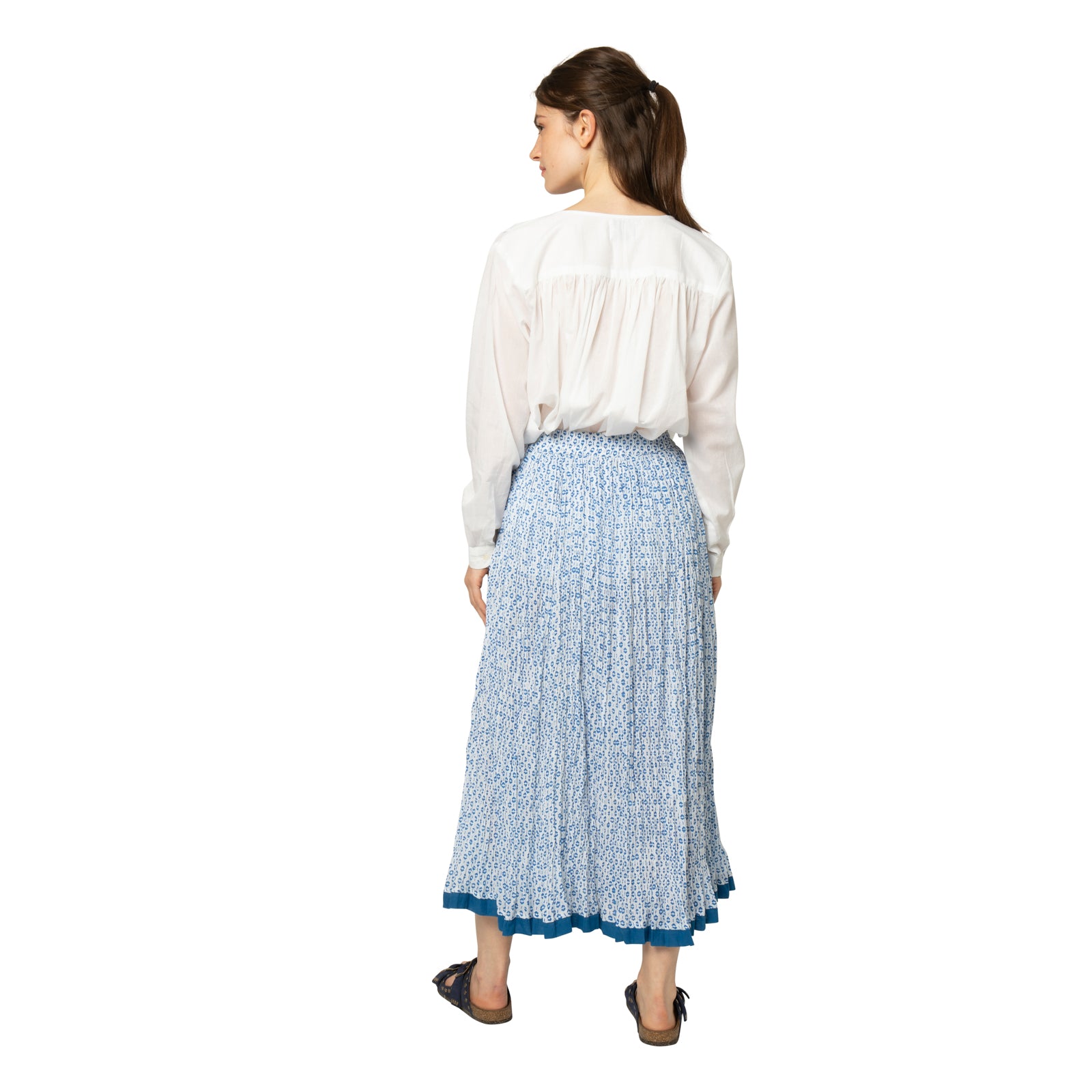 Anya Skirt Baori 100% Cotton - Blue BLUE