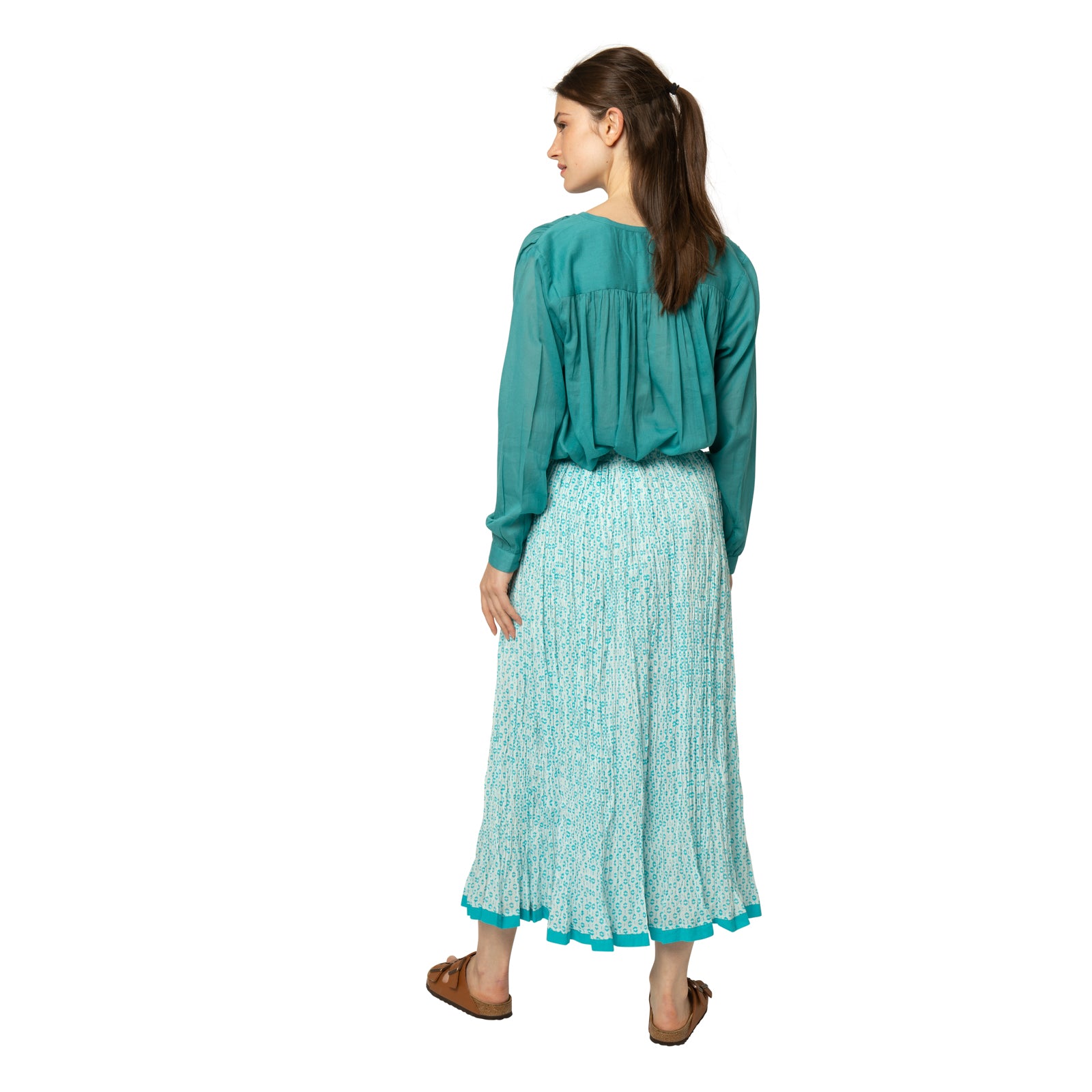 Anya Skirt Baori 100% Cotton - Turquoise TURQUOISE