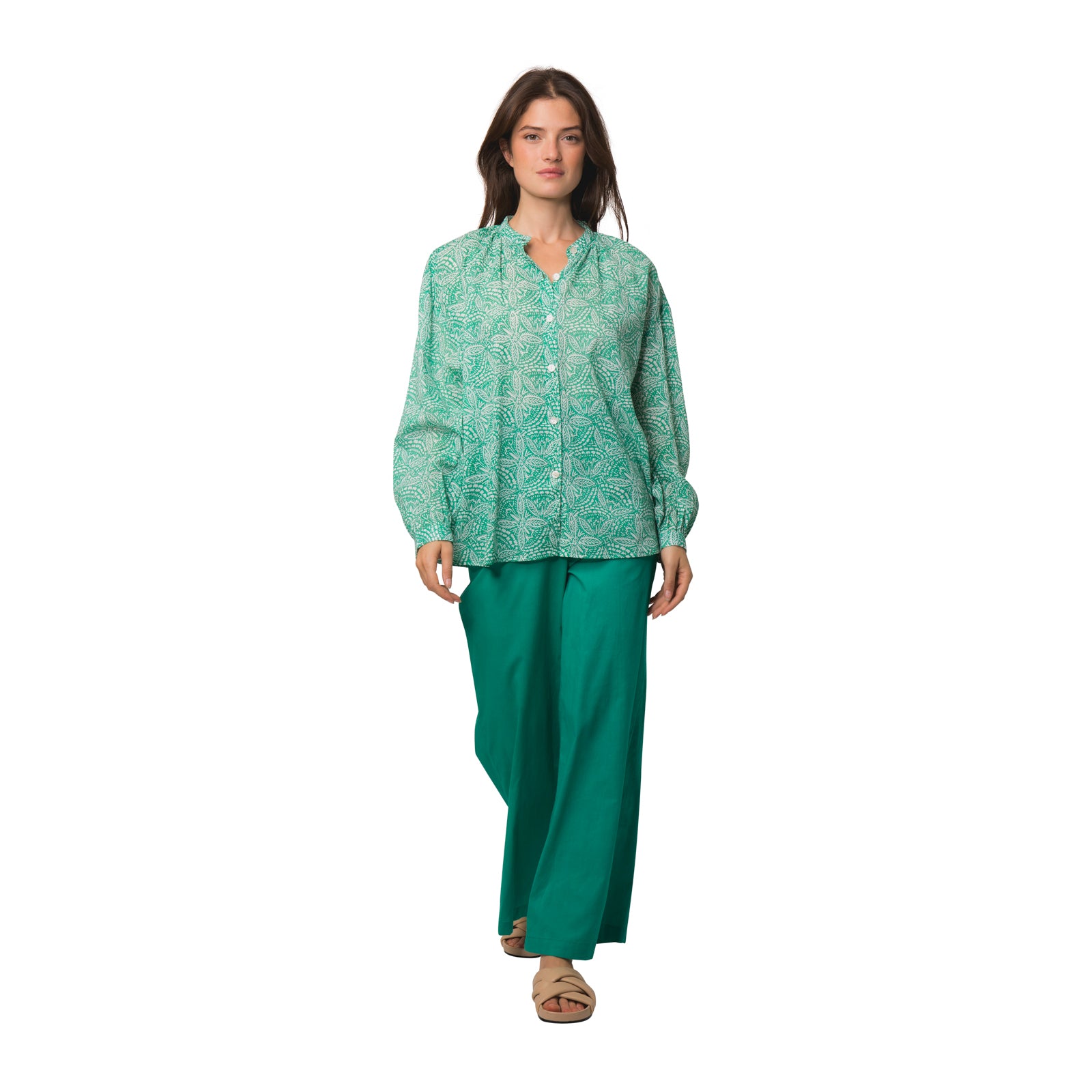 Camille Shirt Iranja 100% Coton - Green GREEN