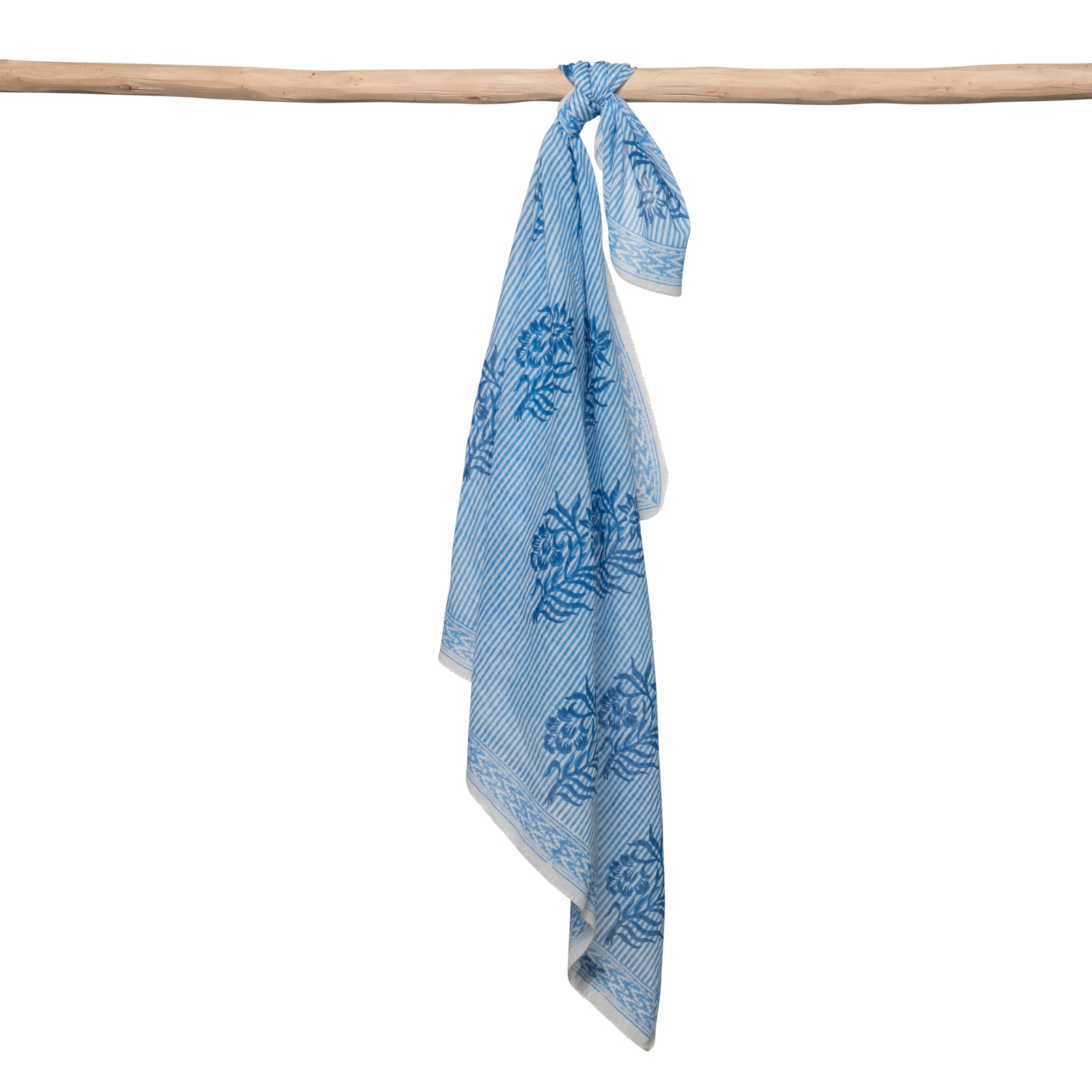 Square Scarf Cruise 100% Coton Blockprint - Blue BLUE