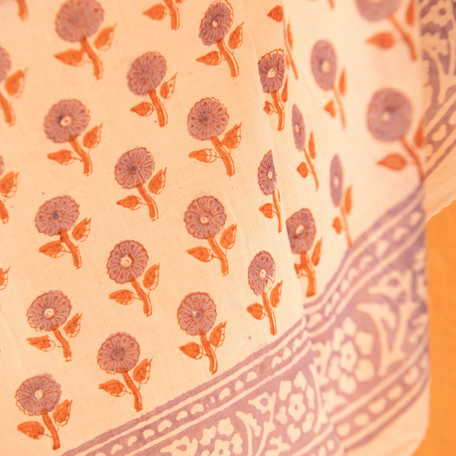 Bandana Scarf Grace Organic Coton - Blockprint - Lilac LILAC