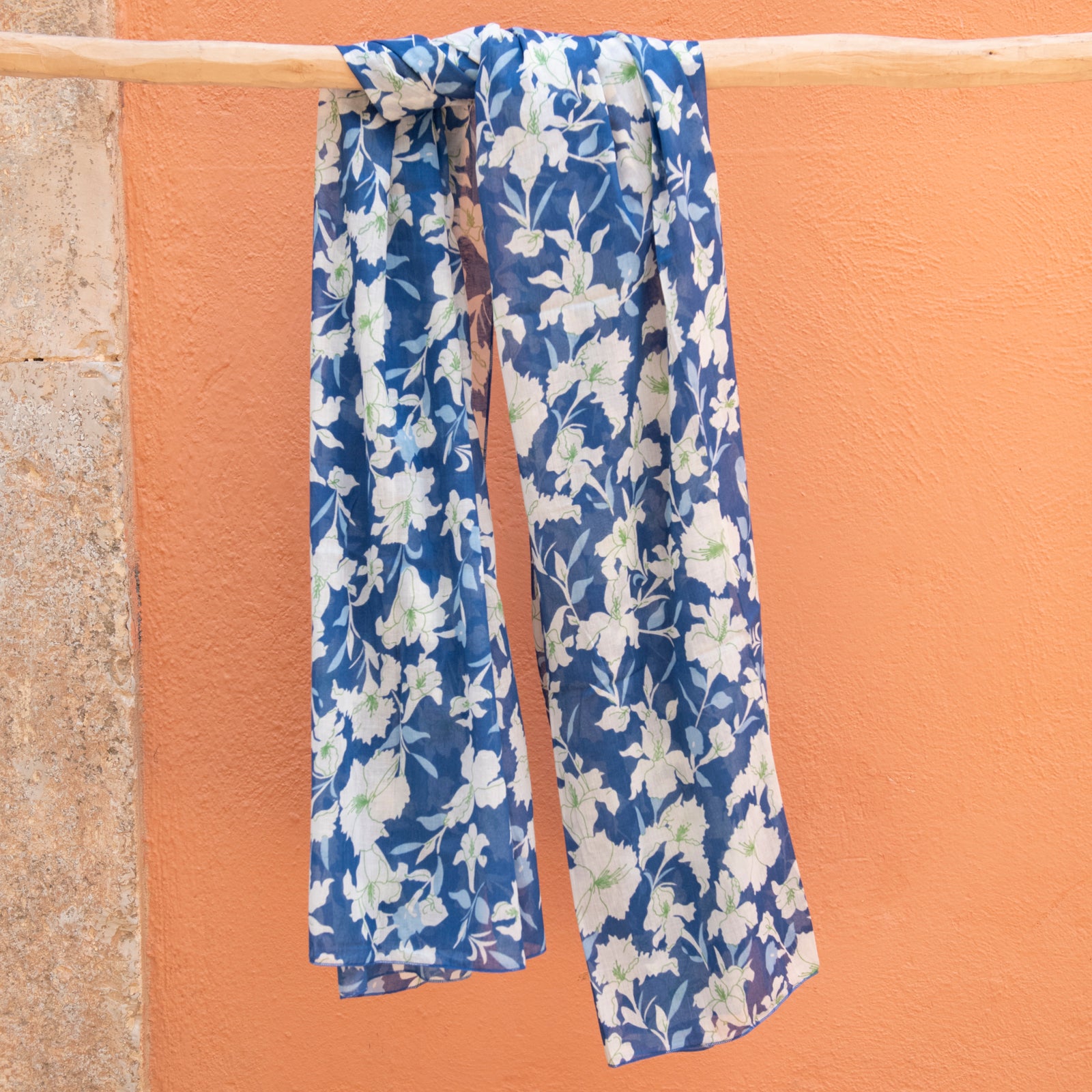 Large Scarf / Sarong Rayol 100% Cotton - Blue BLUE