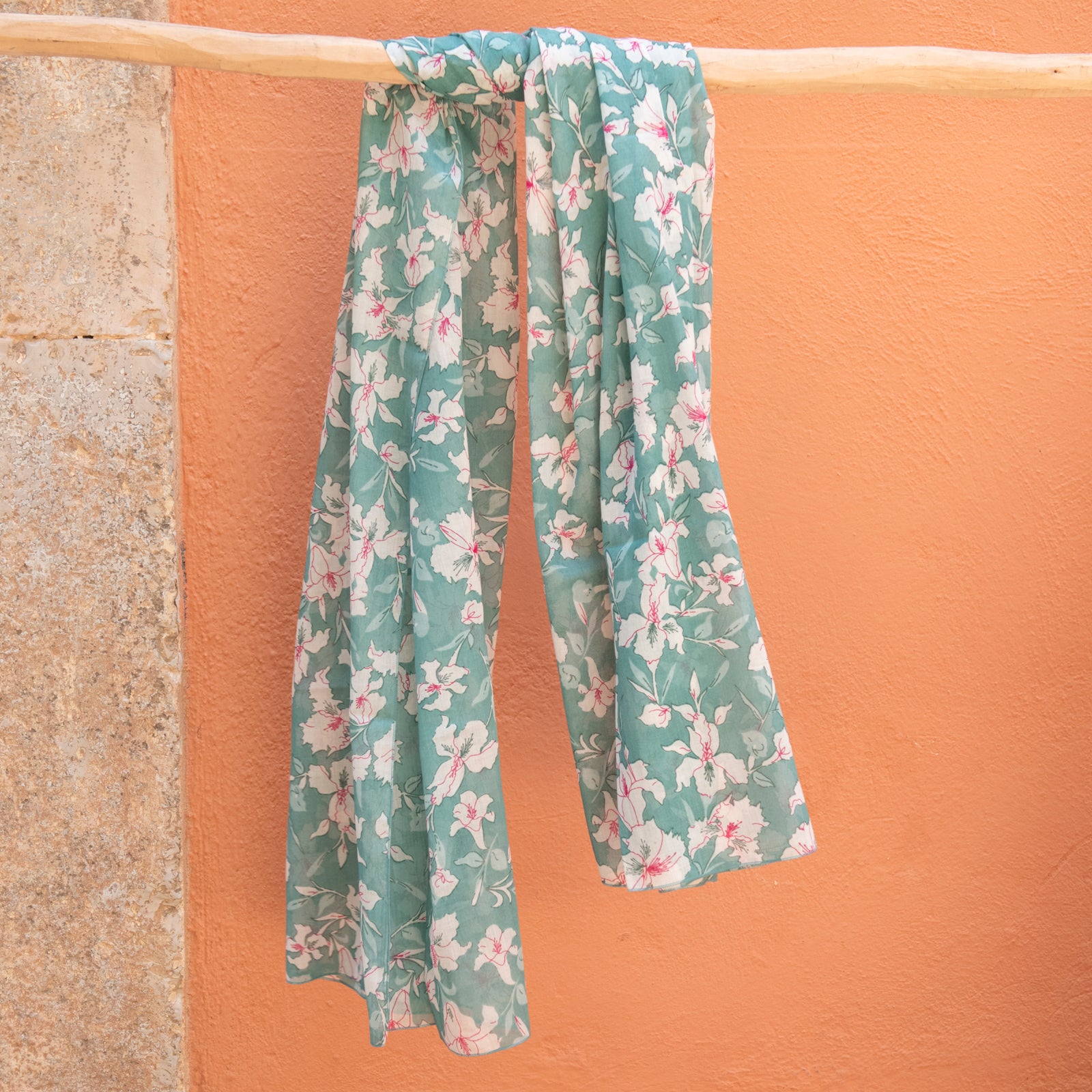 Large Scarf / Sarong Rayol 100% Cotton - Green GREEN
