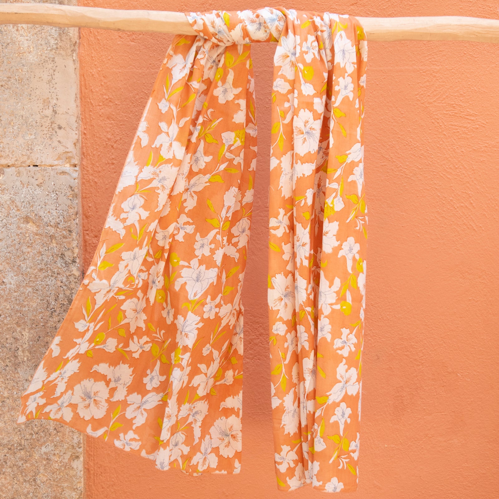 Large Scarf / Sarong Rayol 100% Cotton - Peach PEACH