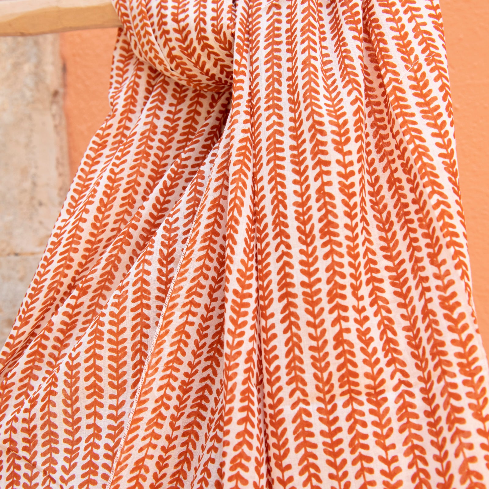 Large Scarf / Sarong Bormette 100% Cotton - Orange ORANGE