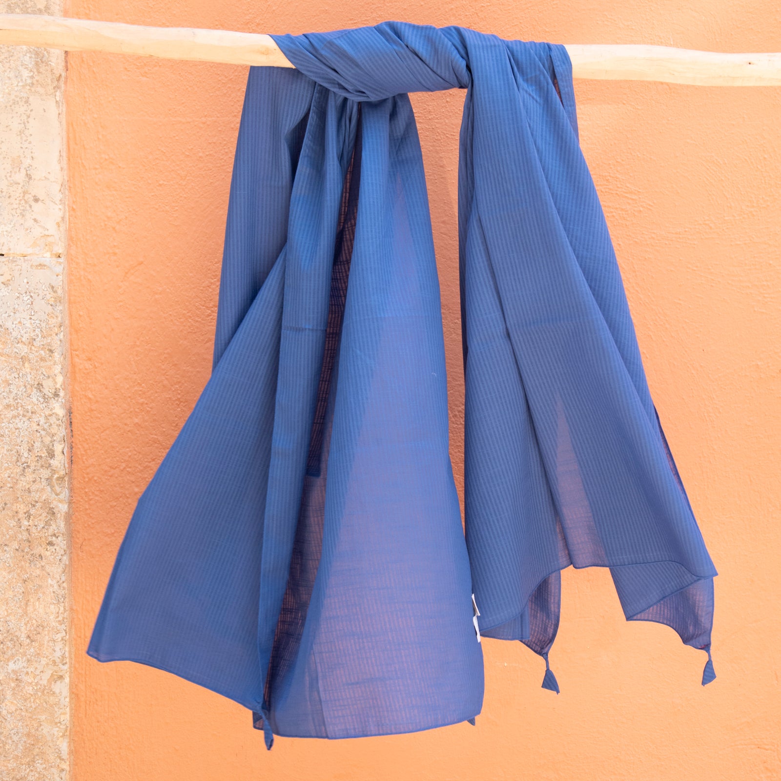Large Scarf / Sarong S.color 100% Cotton - Blue BLUE
