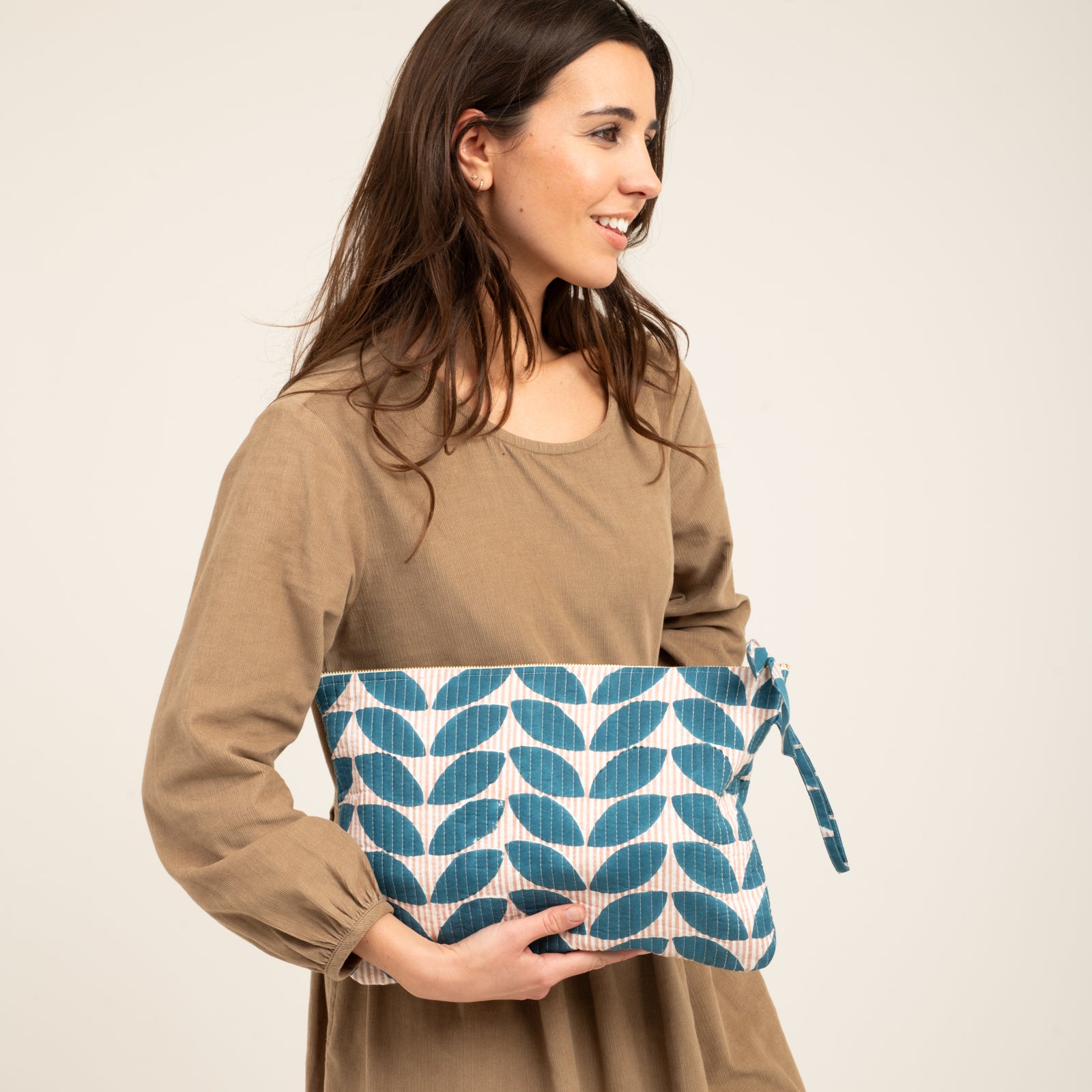 A4 Lap Top Bag Ananda 100% Organic Cotton - Blue BLUE