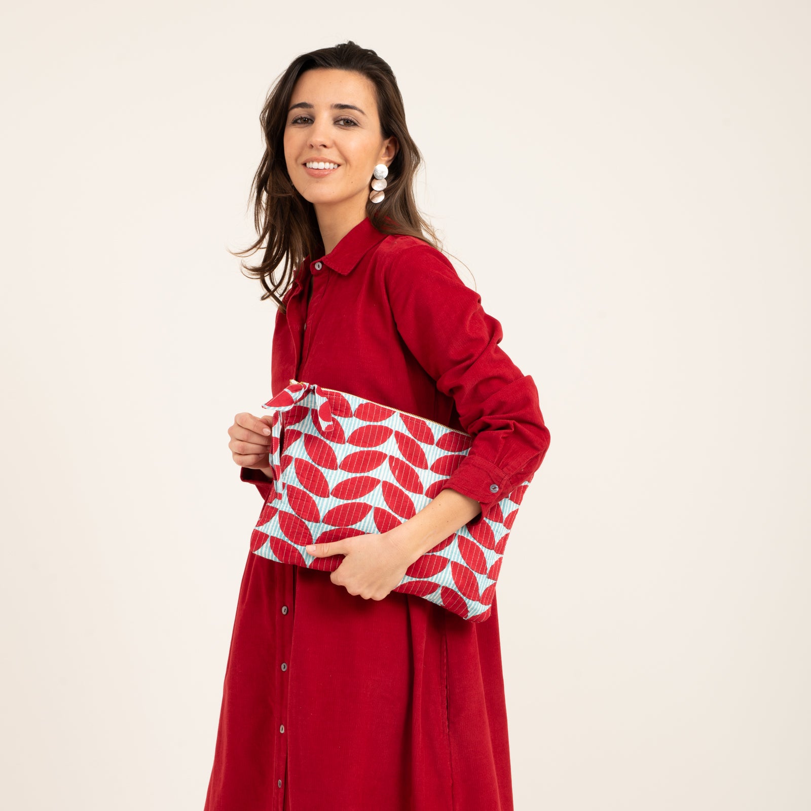 A4 Lap Top Bag Ananda 100% Organic Cotton - Red RED