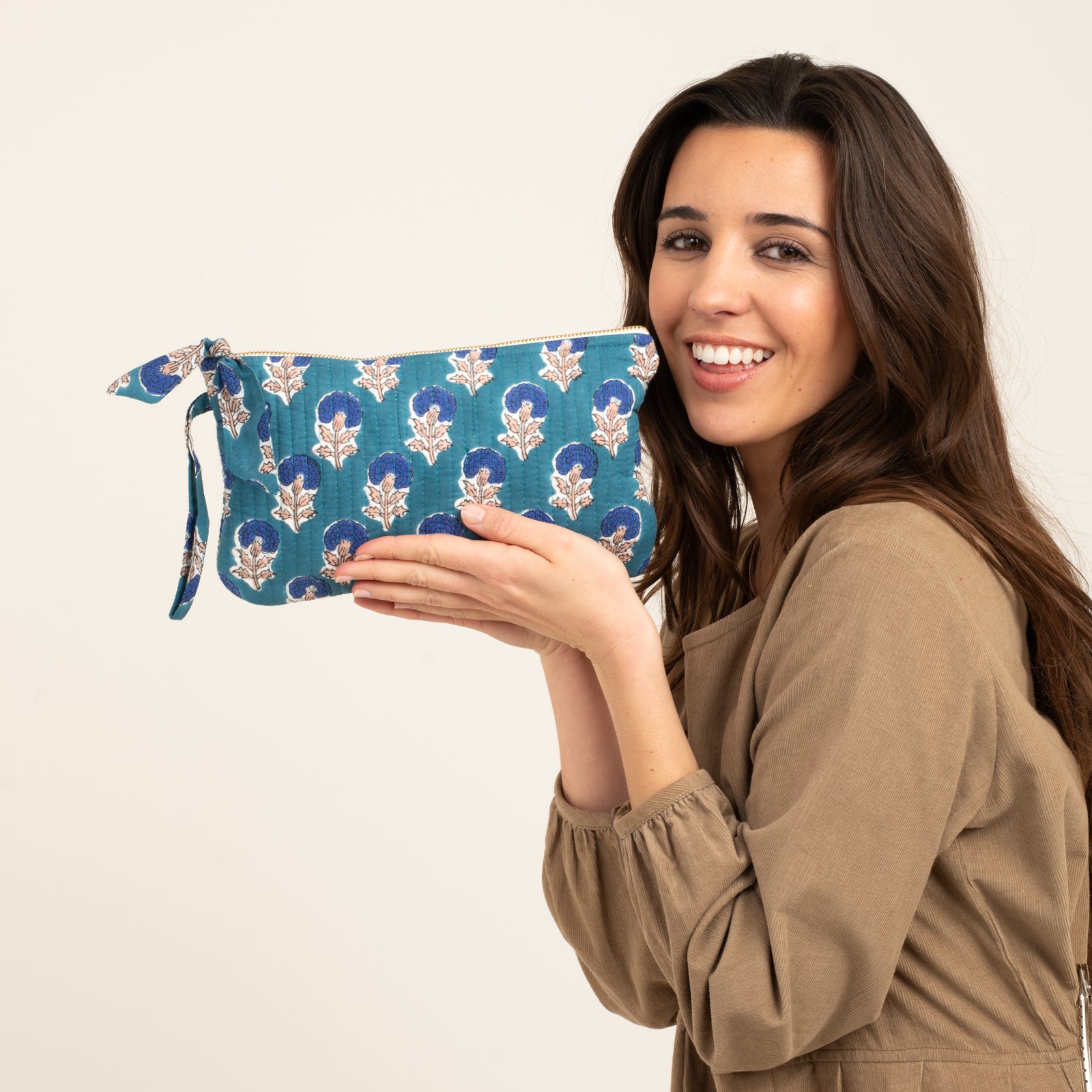 Make Up Bag Sati 100% Organic Cotton - Blue BLUE