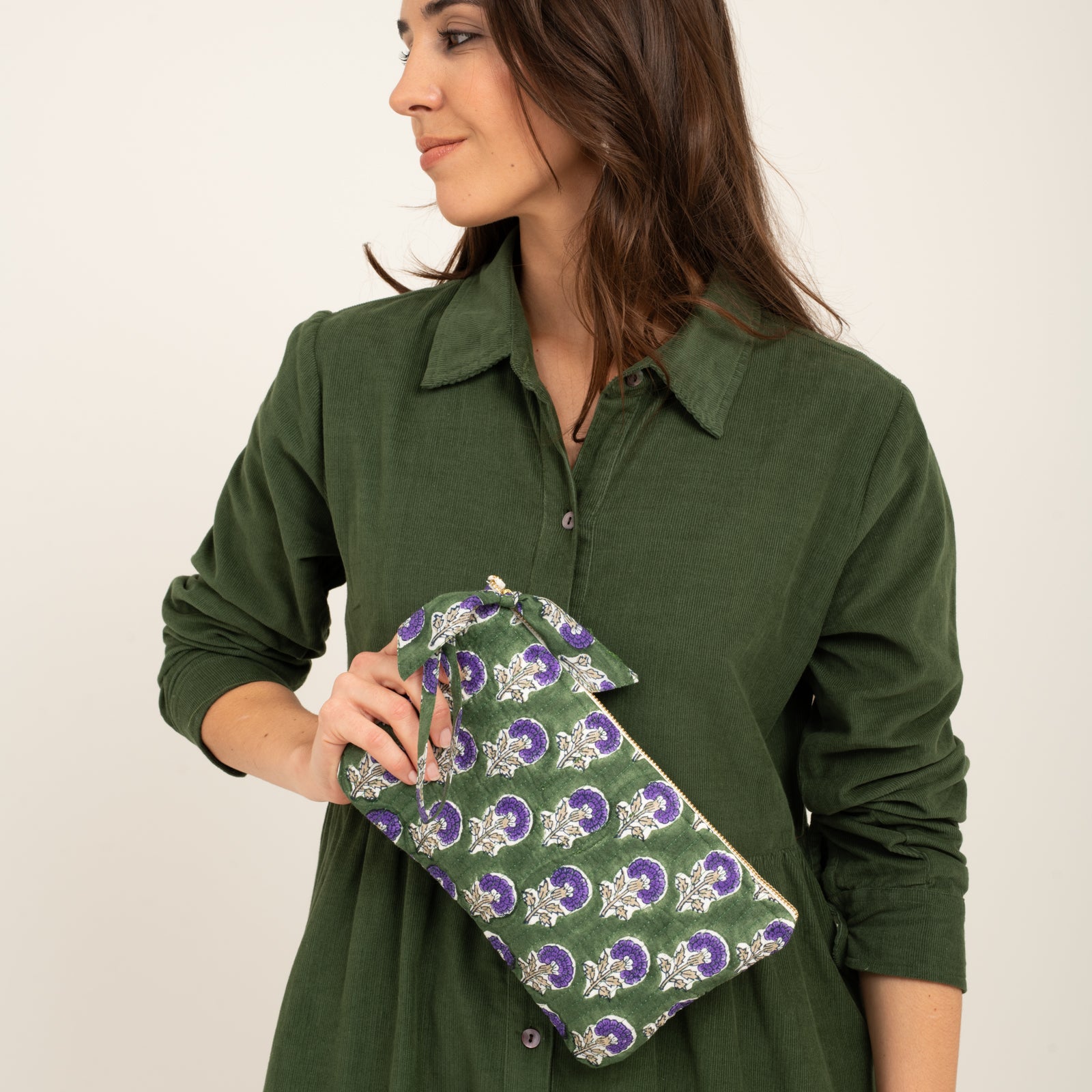 Make Up Bag Sati 100% Organic Cotton - Green GREEN