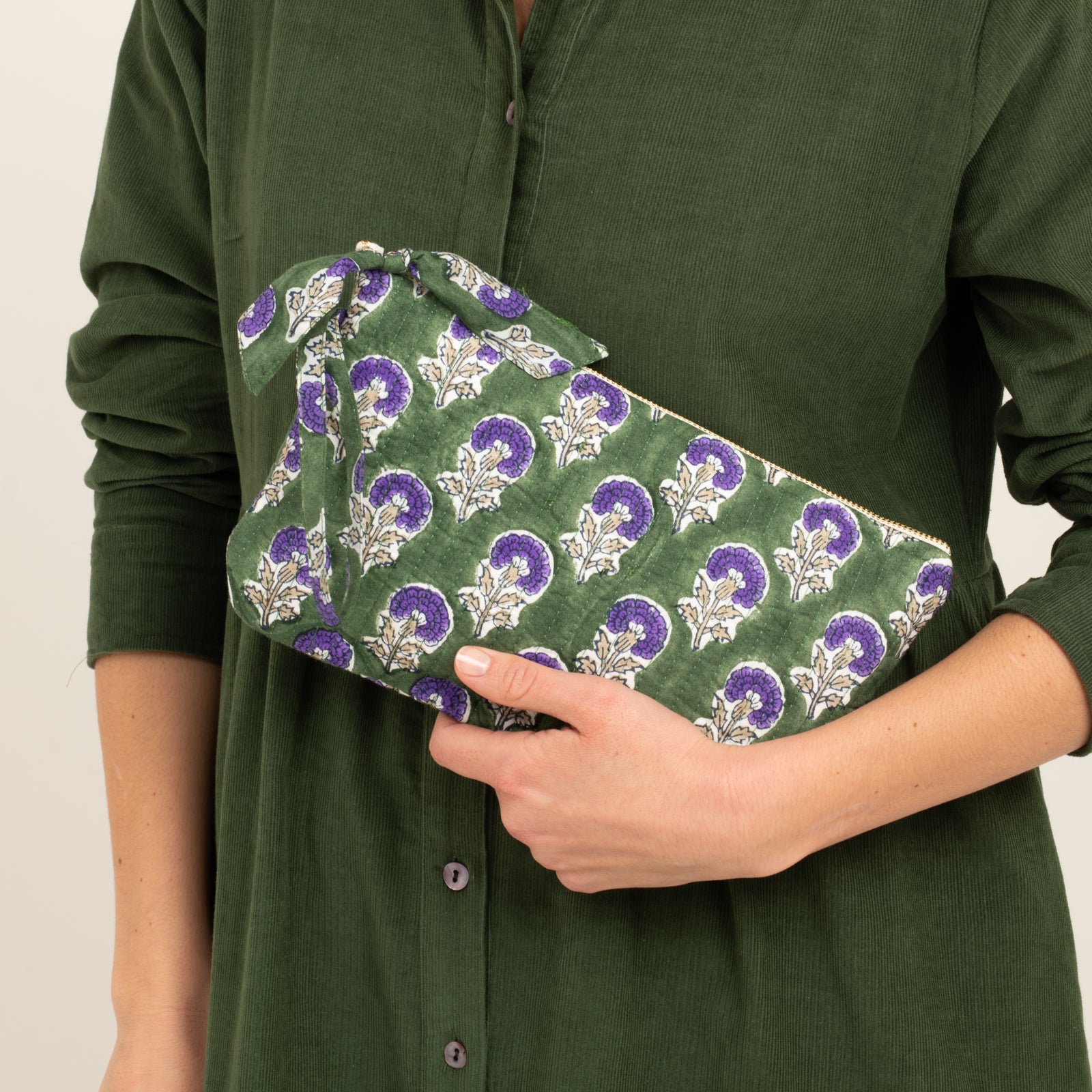 Make Up Bag Sati 100% Organic Cotton - Green GREEN