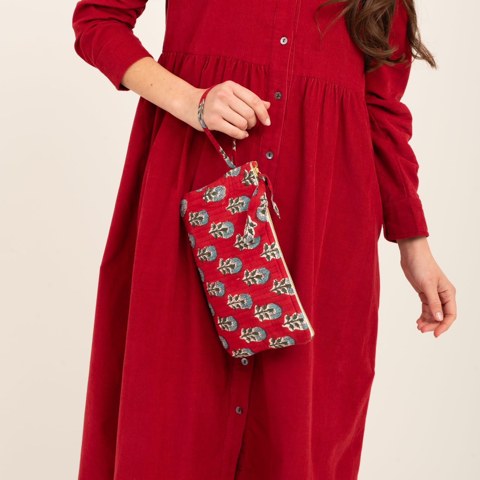 Make Up Bag Sati 100% Organic Cotton - Red RED