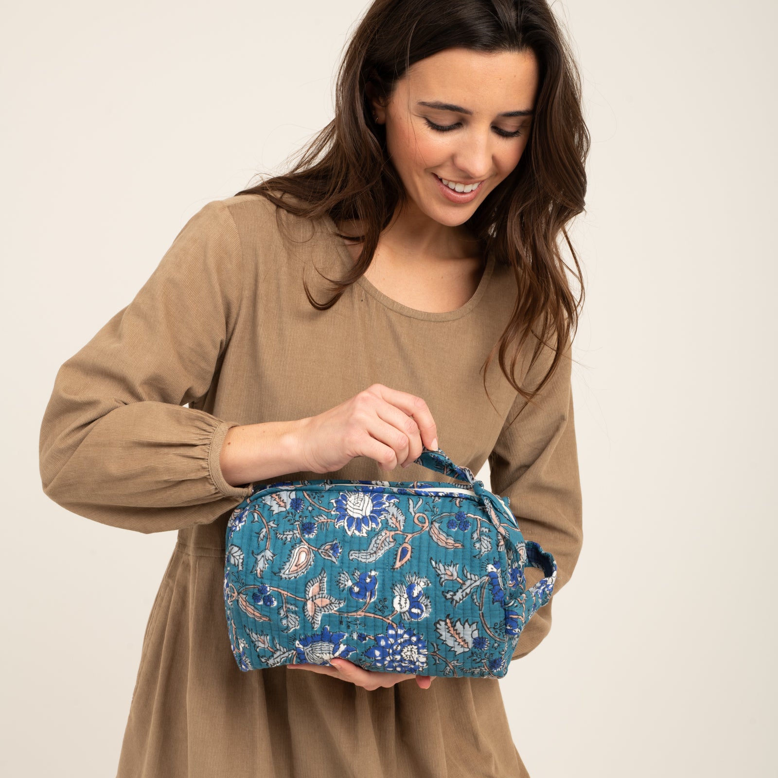 Toilet Bag Tara 100% Organic Cotton - Blue BLUE