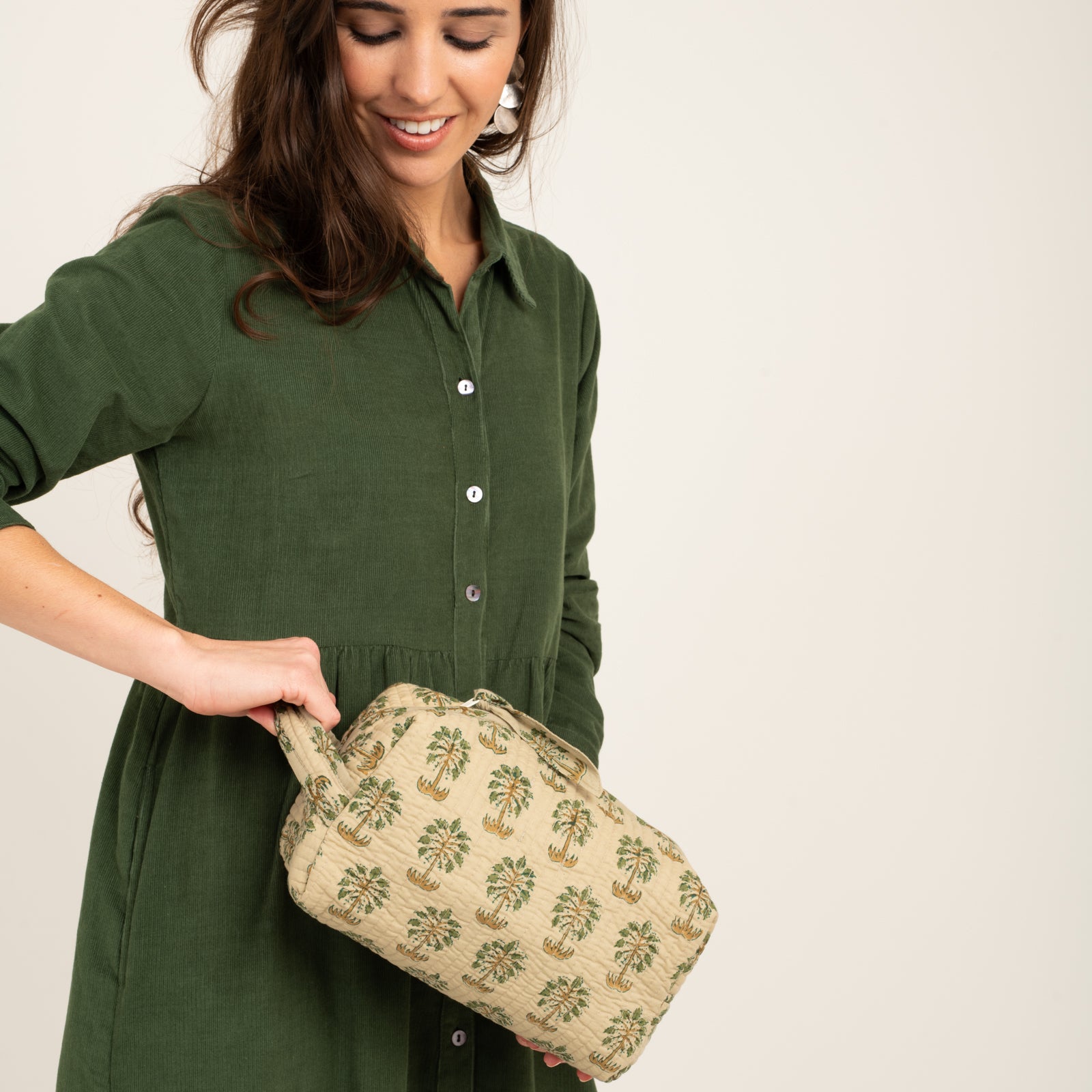 Toilet Bag Jaya 100% Organic Cotton - Green GREEN