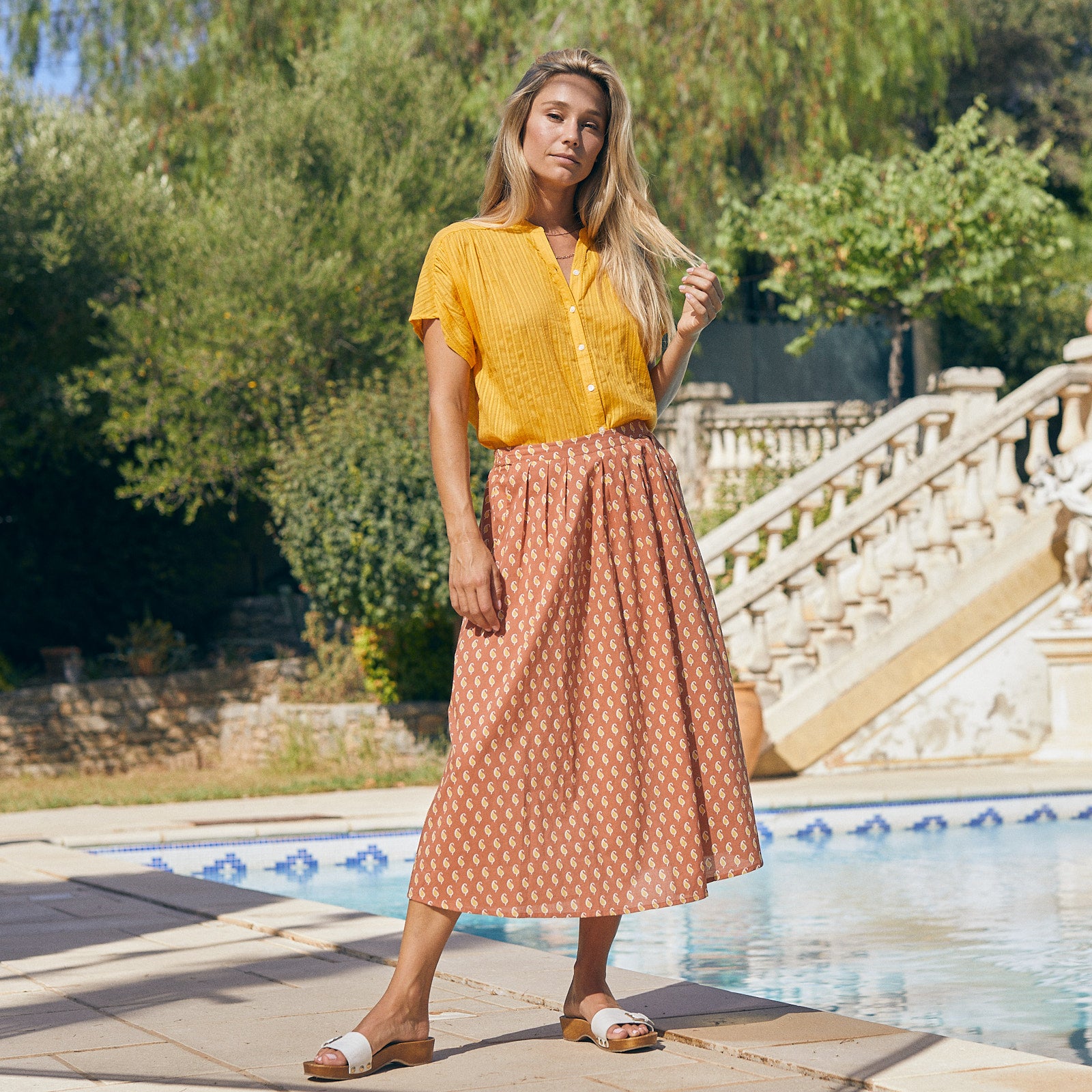Lina Skirt Cigale 100% Cotton - Yellow Sun YELLOW SUN