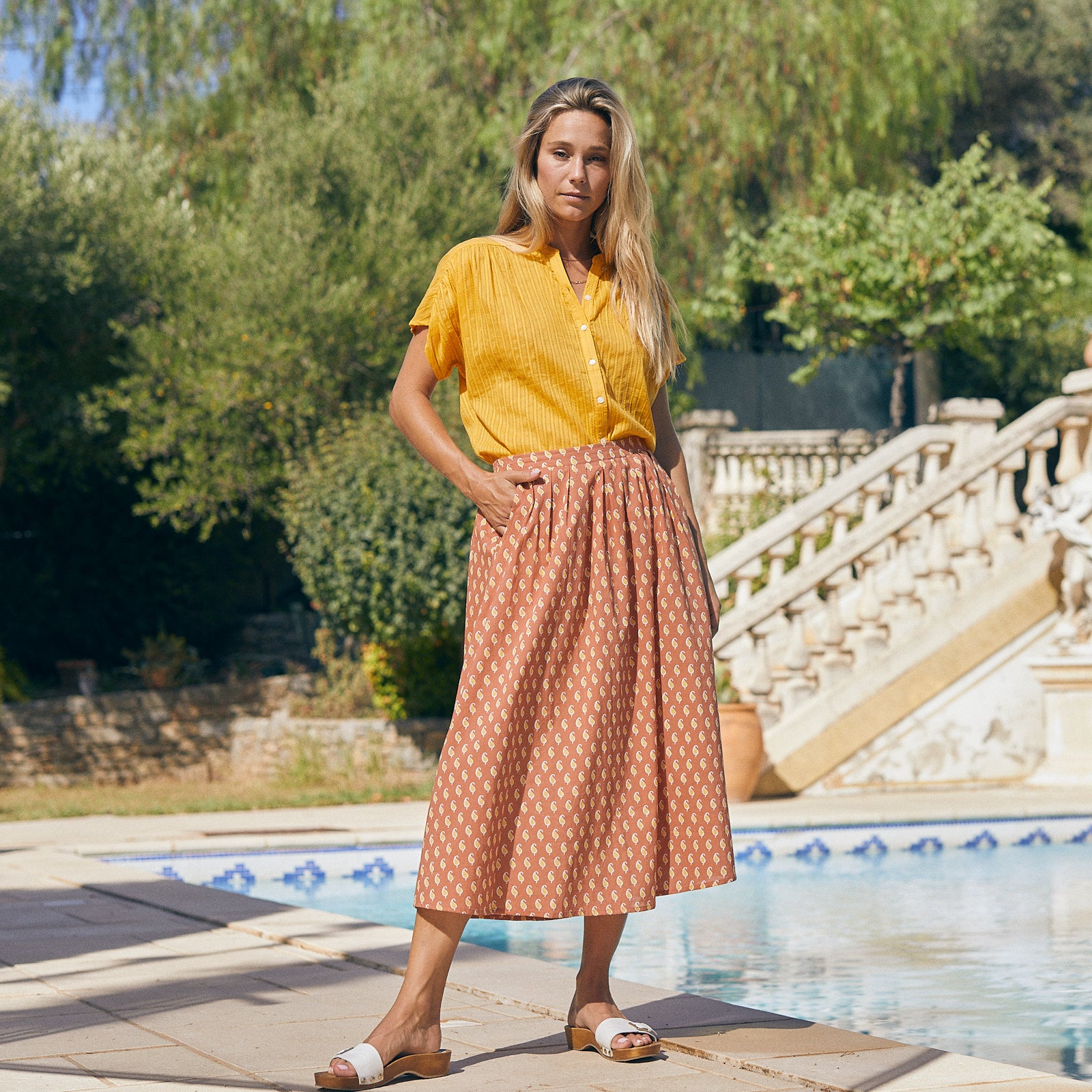 Lina Skirt Cigale 100% Cotton - Yellow Sun YELLOW SUN
