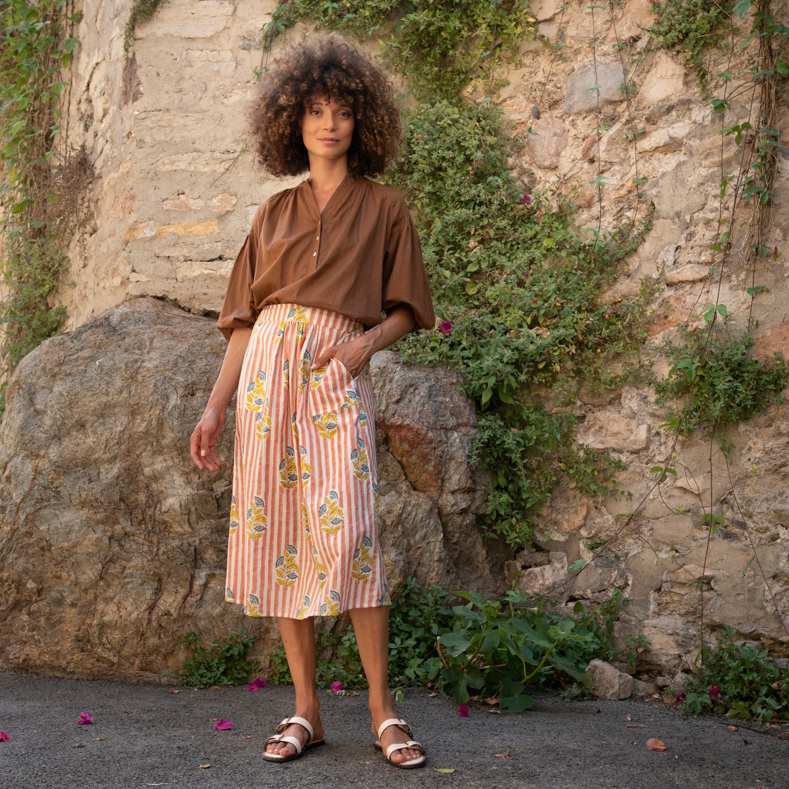 Sandra Skirt Beaulieu 100% Coton Bio - Peach PEACH