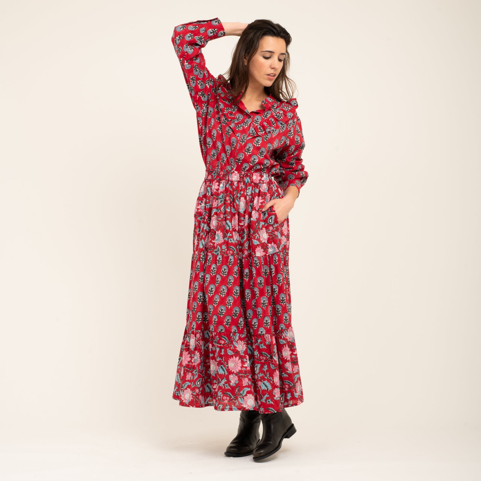 Pamela Skirt 100% Coton Bio - Red RED