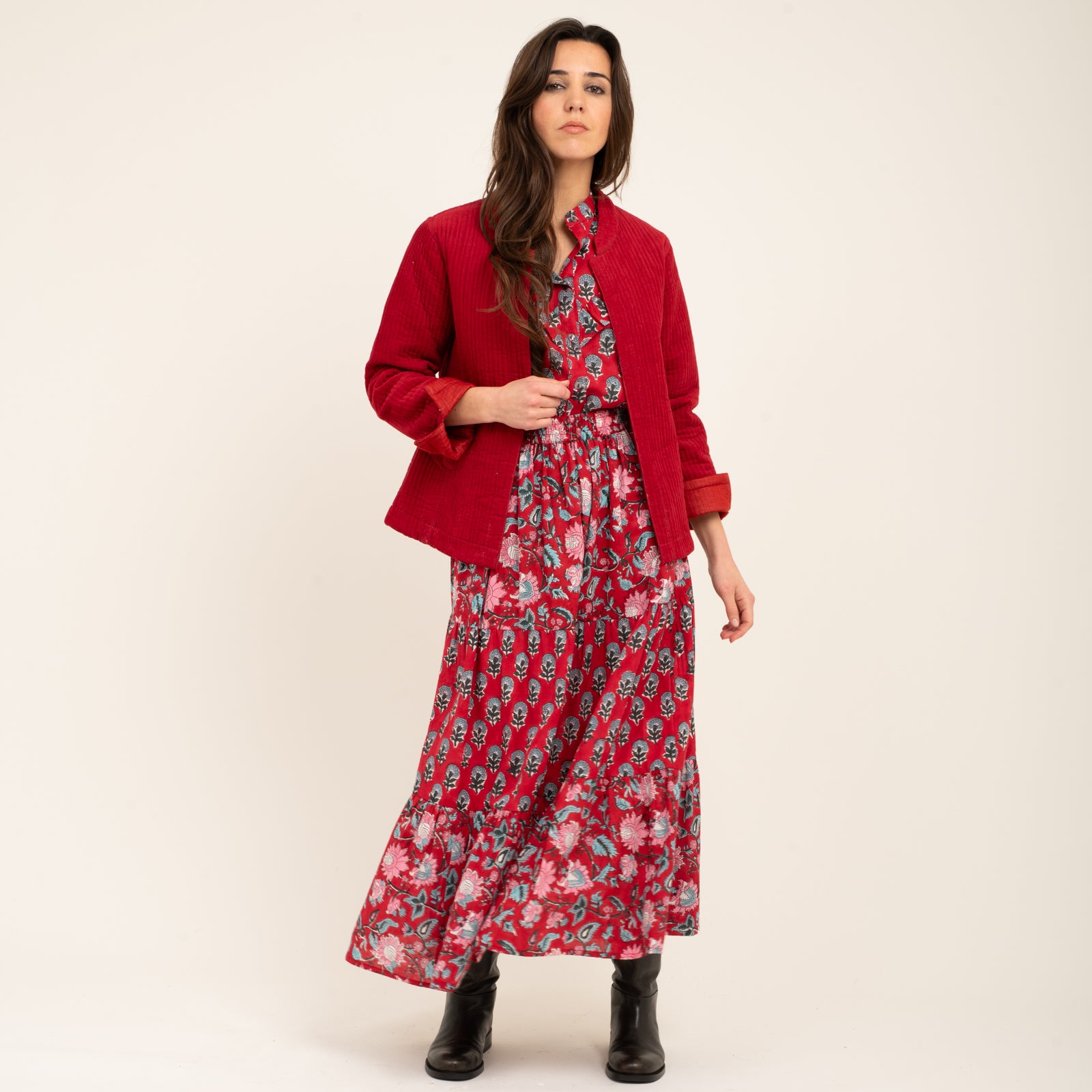 Pamela Skirt 100% Coton Bio - Red RED
