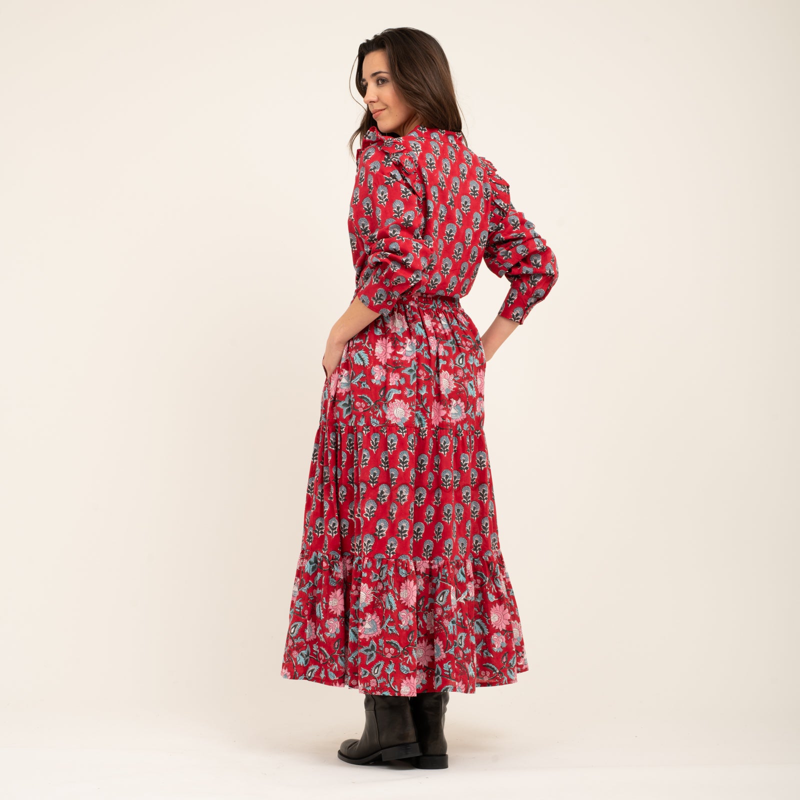 Pamela Skirt 100% Coton Bio - Red RED