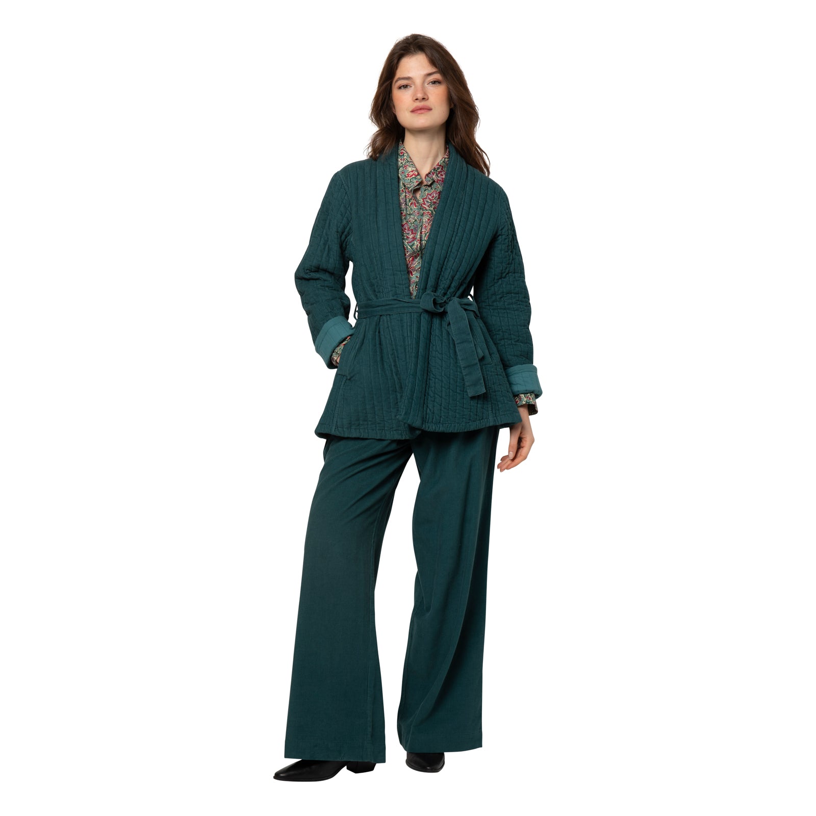 Aloise Jacket Velvet 100% Coton Velvet - Green GREEN