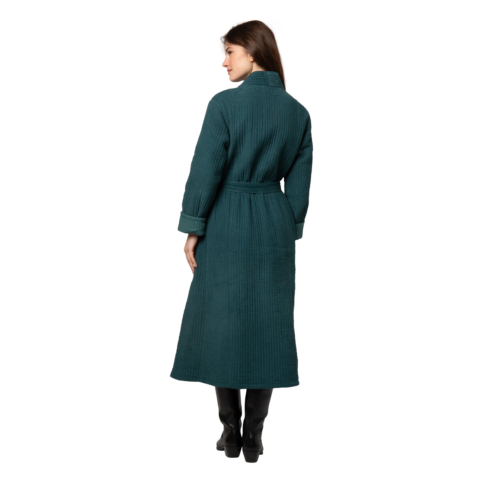 Mona Coat Velvet 100% Coton Velvet - Green GREEN