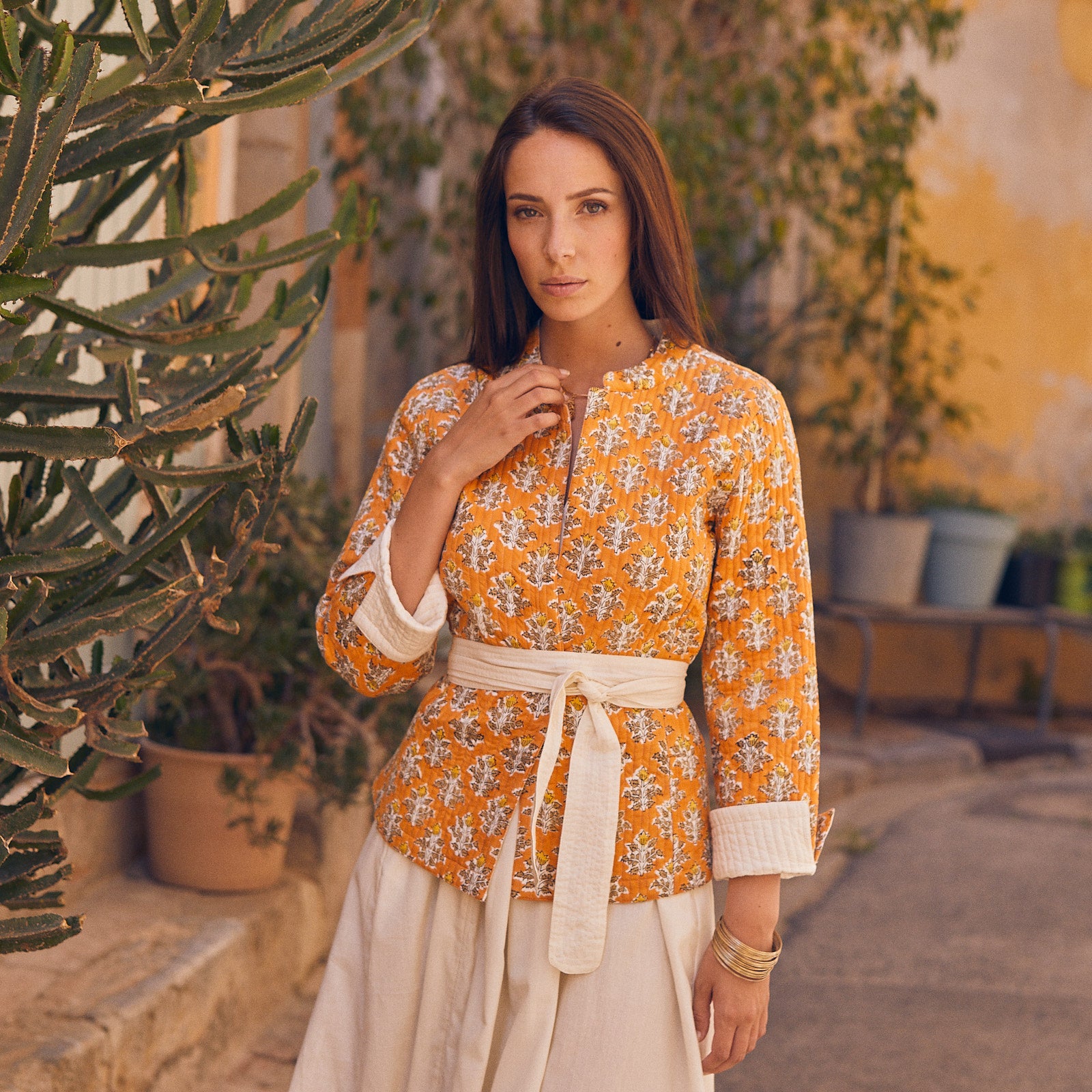 Jaya Jacket Escalet 100% Organic Cotton - Orange ORANGE