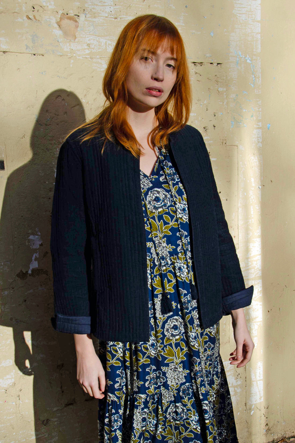 Jaya Jacket Velvet 100% Coton - Blue BLUE