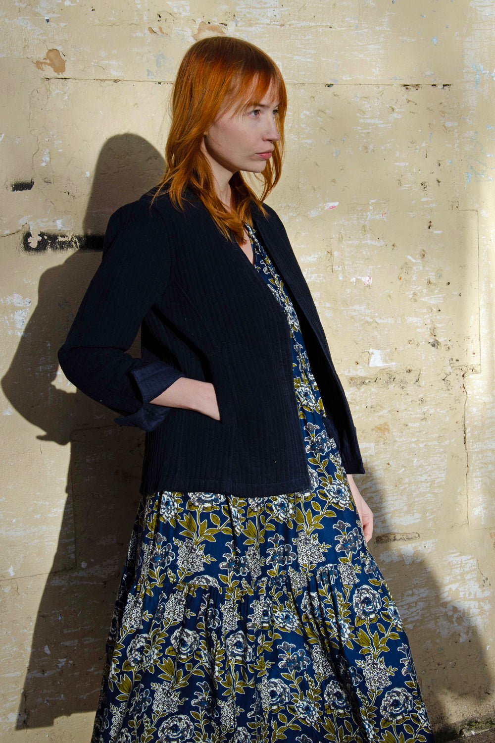 Jaya Jacket Velvet 100% Coton - Blue BLUE