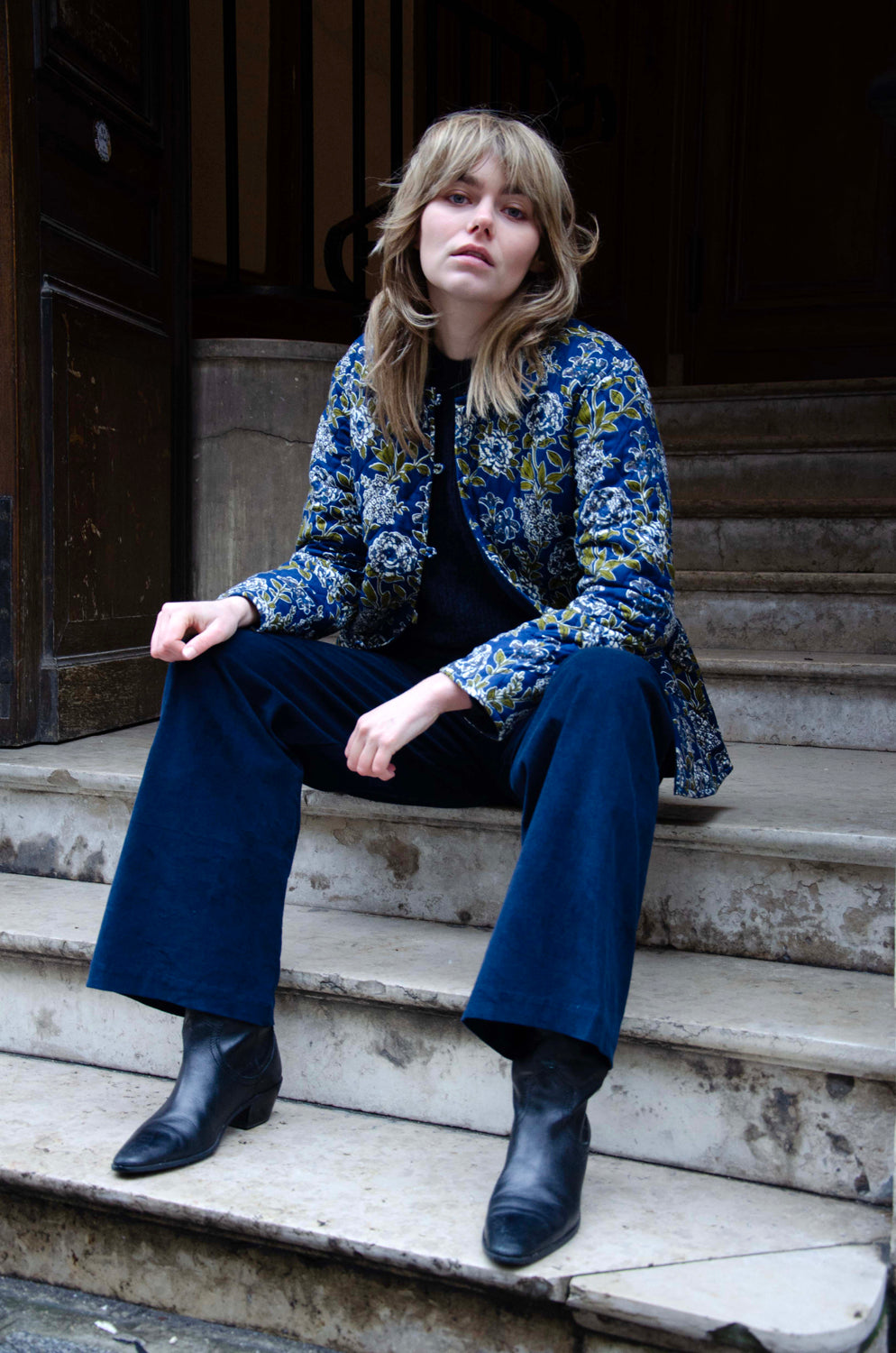 Lucia Jacket 100% Coton - Blue BLUE